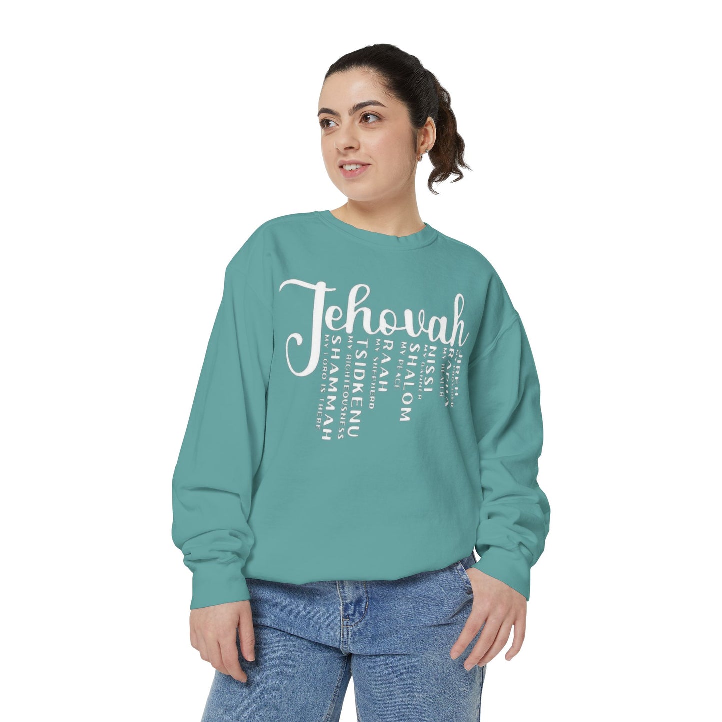 Jehovah Names Sweatshirt  Christian Faith Scriptural Names Pullover