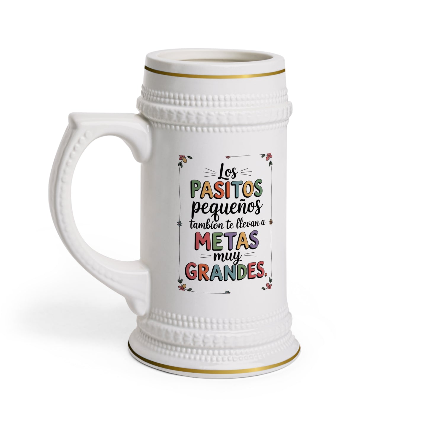 Inspirational Stein Mug for Celebrations Taza Inspiracional | Taza de Café con Frases Motivadoras | Regalo Positivo