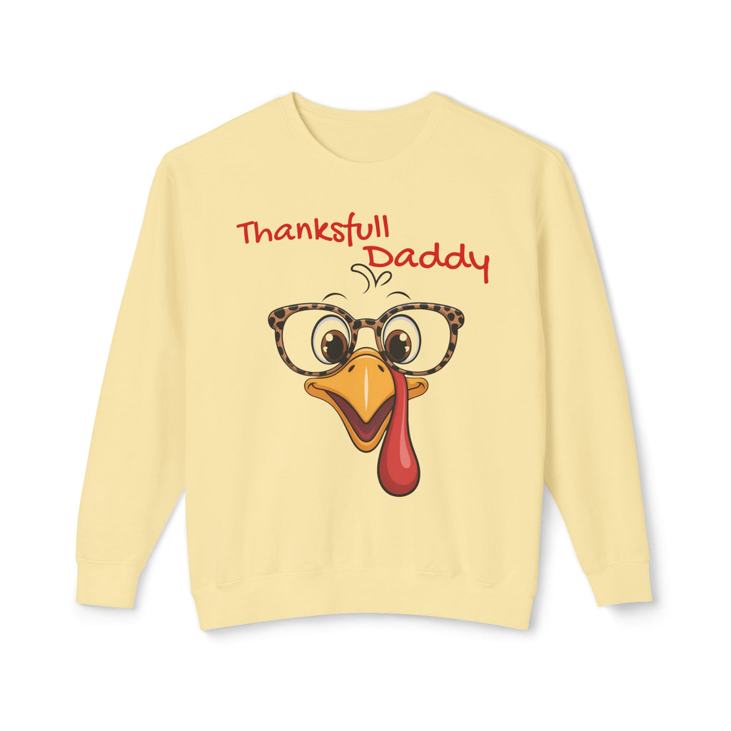 Thanksgiving Turkey 'Thankstfull Daddy' Crewneck Sweatshirt Fall T-Shirts and Sweatshirts Collection