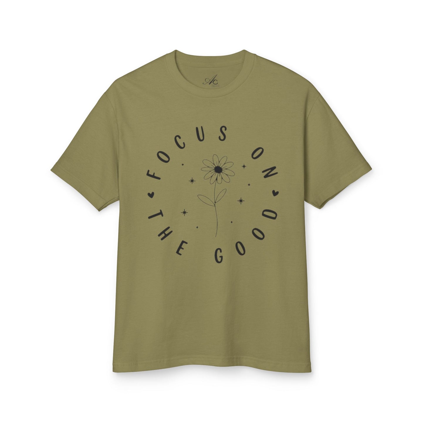Focus on the Good Tee Positive Message Floral Graphic TShirt