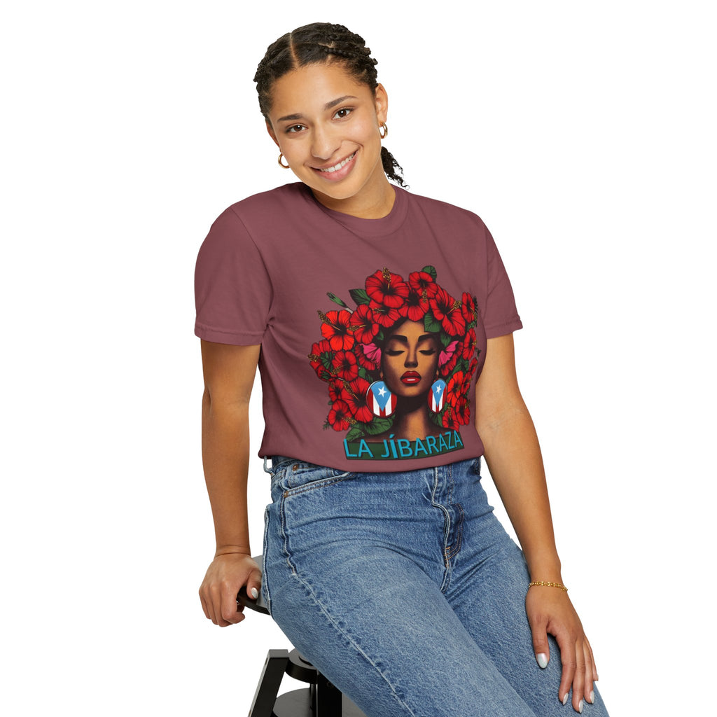 Puerto Rico Navidades T-Shirt — "La Jíbaraza" Floral Puerto Rican Pride Tee