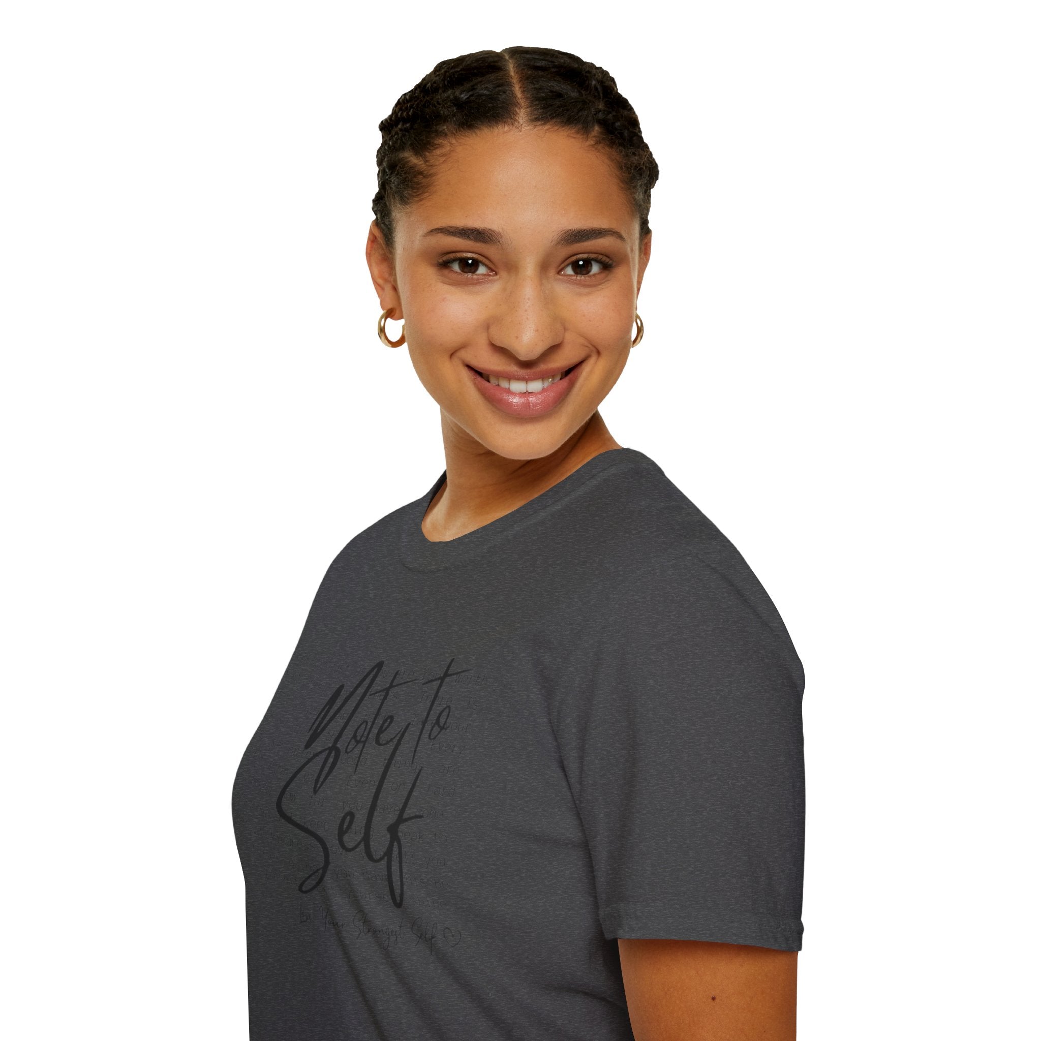 Note to Self T‑Shirt  Minimal Script Inspirational Tee