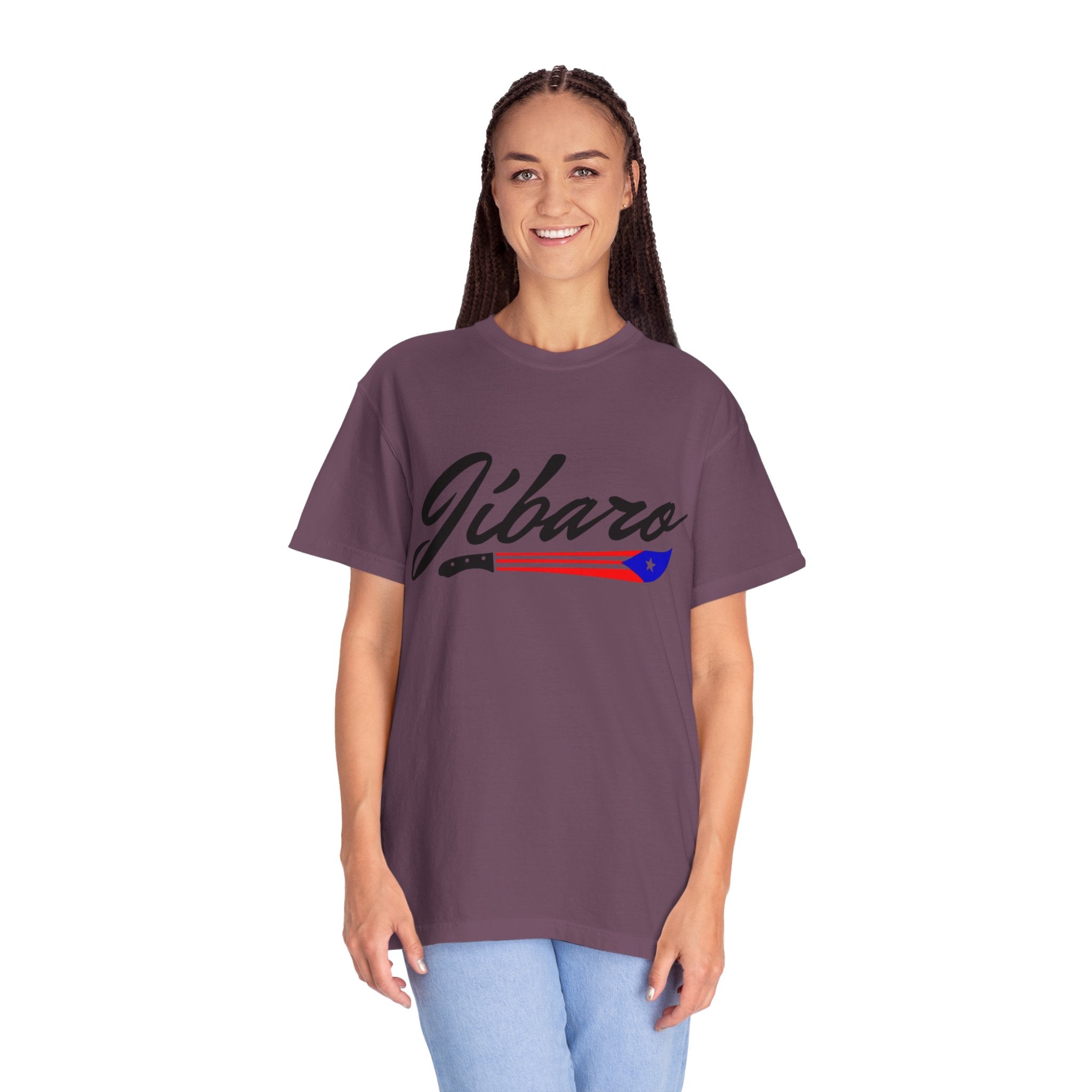 T-Shirt  "Jíbaro" Puerto Rican Heritage Tee (Back Machete  Sombrero de Paja Design) Puerto Rico’s Navidades