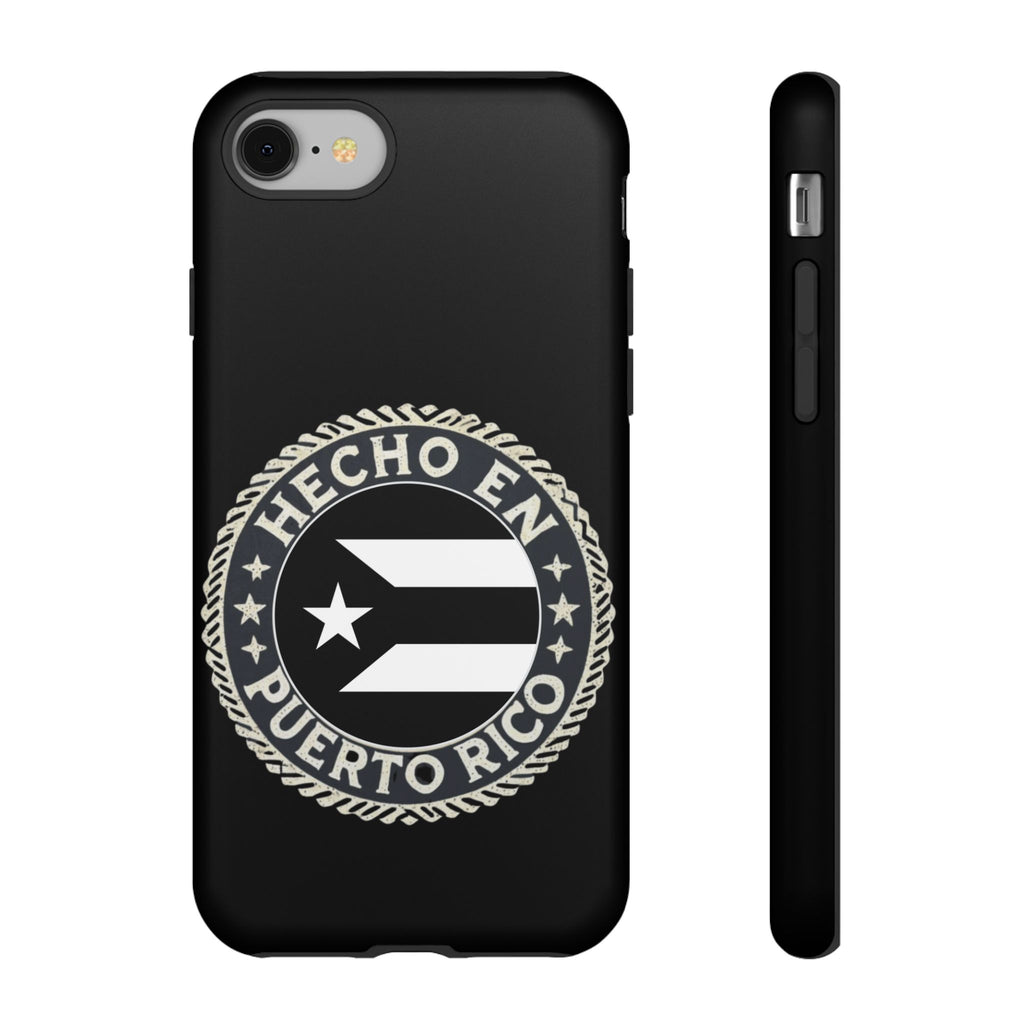 Hecho en Puerto Rico Phone Case  Puerto Rican Flag Emblem Tough Protective Cover