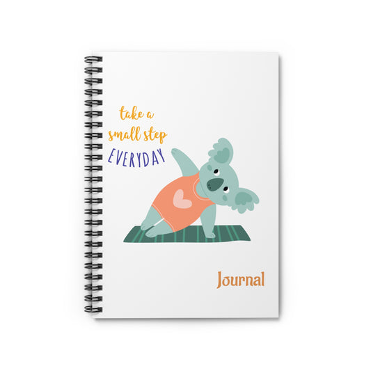 📓 A Safe Place for Your Soul to Speak Motivational Koala Journal - Take a Small Step Everyday, Cute Journal, Spiral Notebook, Gifts for Students, Positive Affirmation Diary