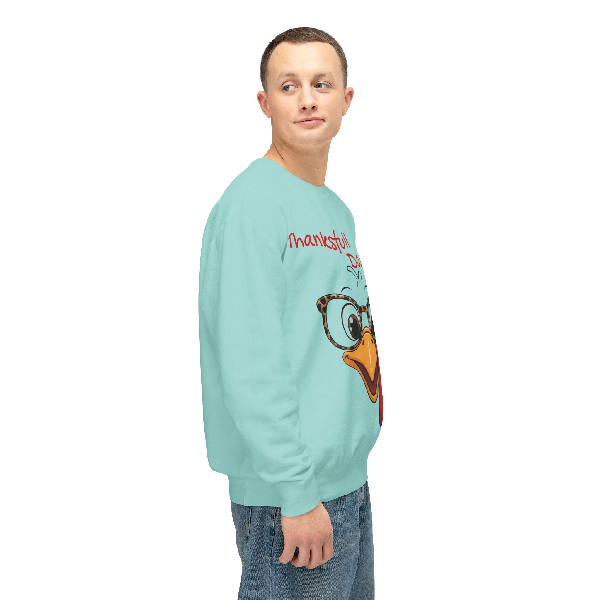 Thanksgiving Turkey 'Thankstfull Daddy' Crewneck Sweatshirt Fall T-Shirts and Sweatshirts Collection