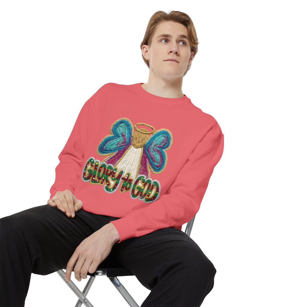 Glory to God Angel Sweatshirt Christmas Holiday Collection  Festive T-Shirt & Sweater