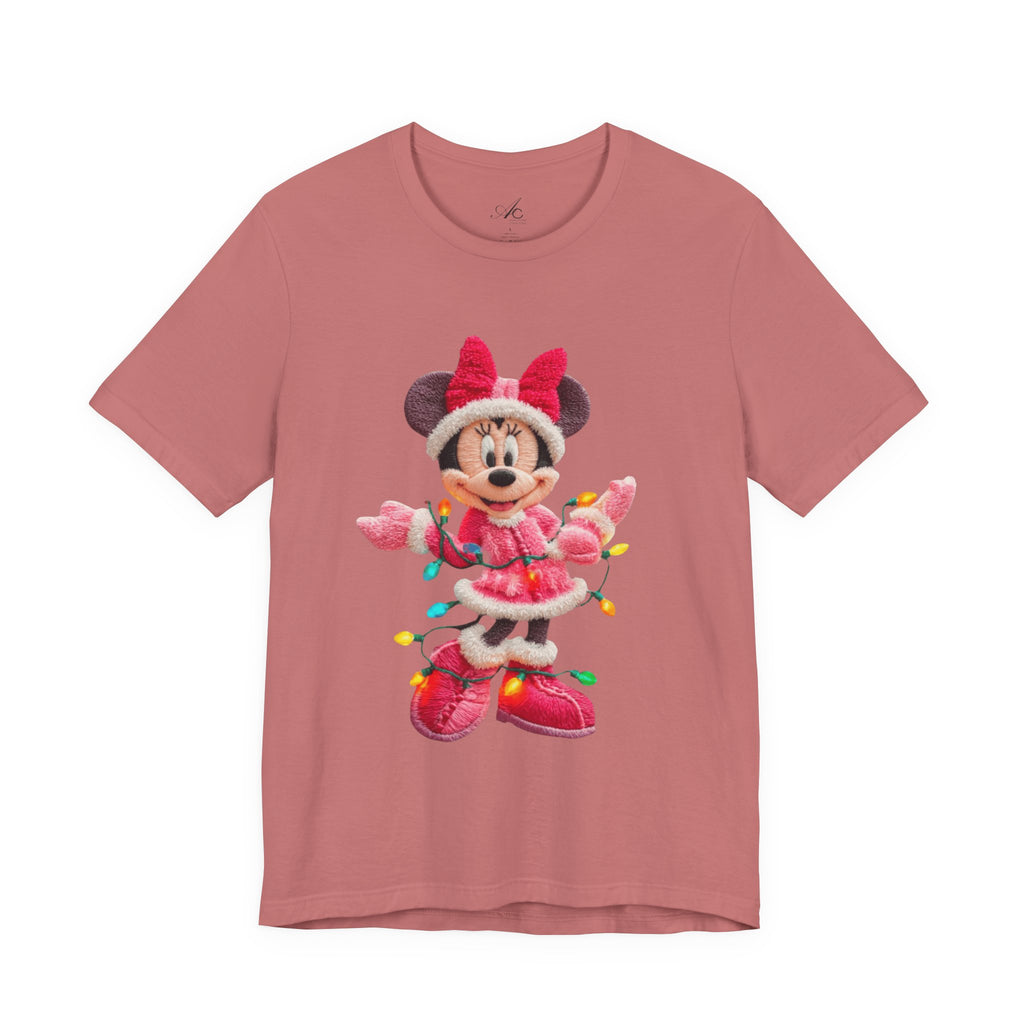 Minnie Mouse Holiday Lights T-Shirt Festive Holiday Designs