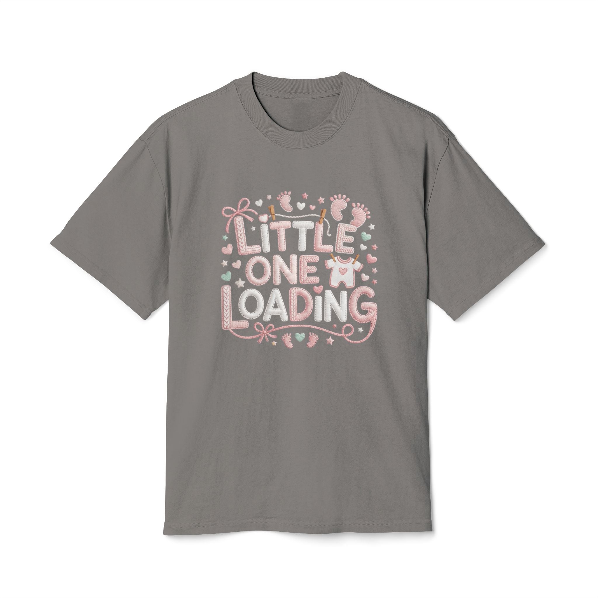 Pregnancy Announcement T‑Shirt  “Little One Loading” Cute Pastel Maternity Tee