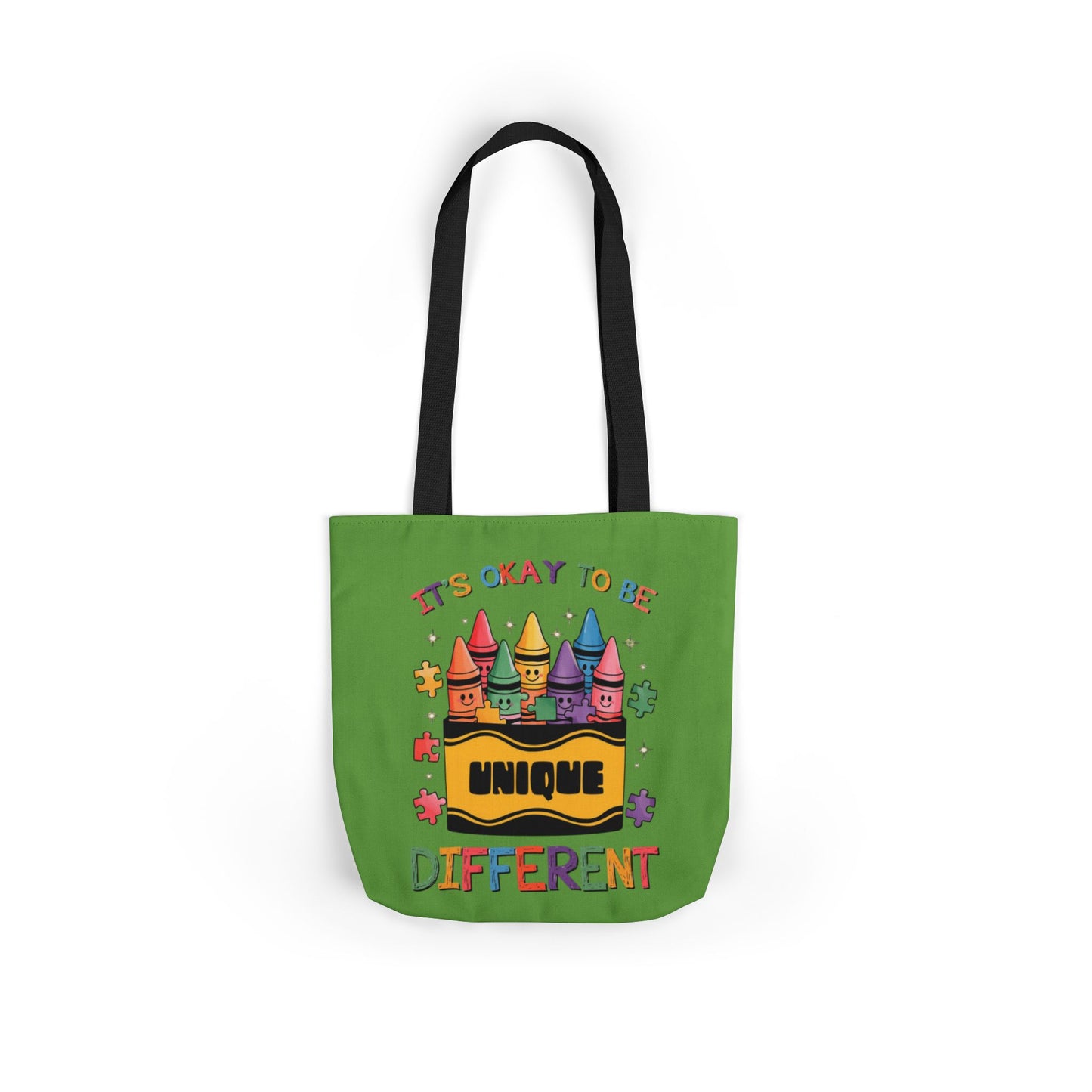 Autism Awareness & Pride Collection Unique Canvas Tote Bag with Colorful Castle Design