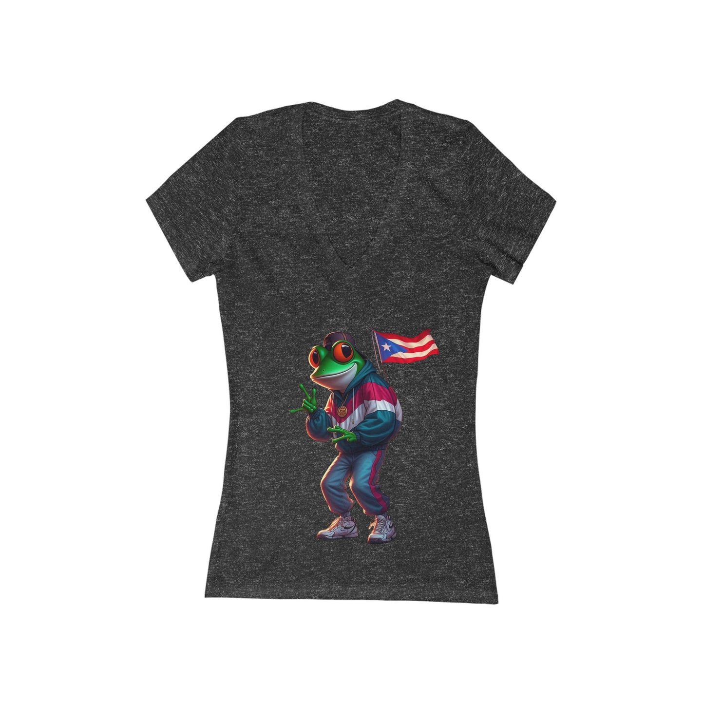 Nuyorican Apparel  Puerto Rican Diaspora Playful Frog  Nature Lovers, Summer Fashion, Fun Frog Design