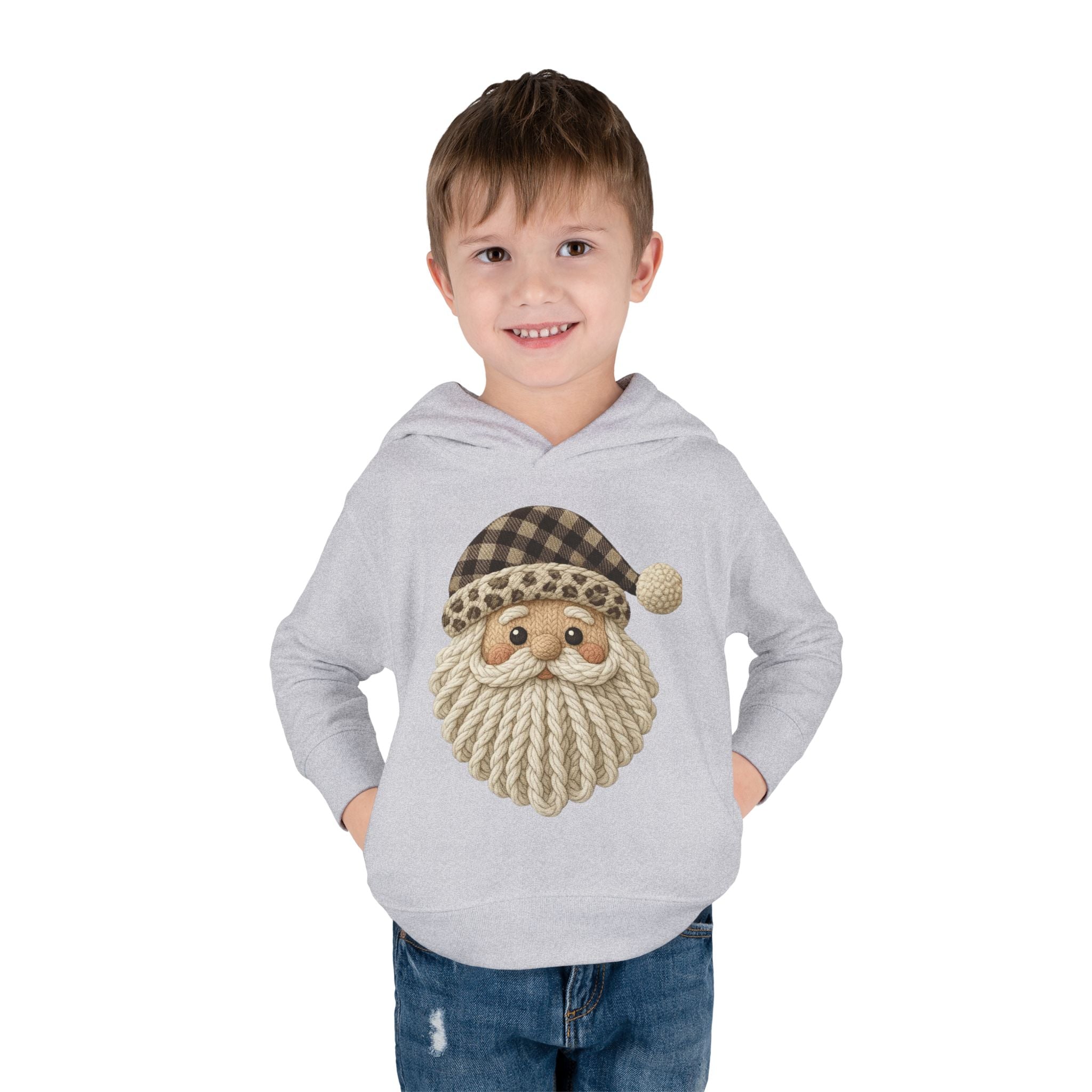 Toddler Hoodie  Cozy Plaid Santa Gnome Pullover