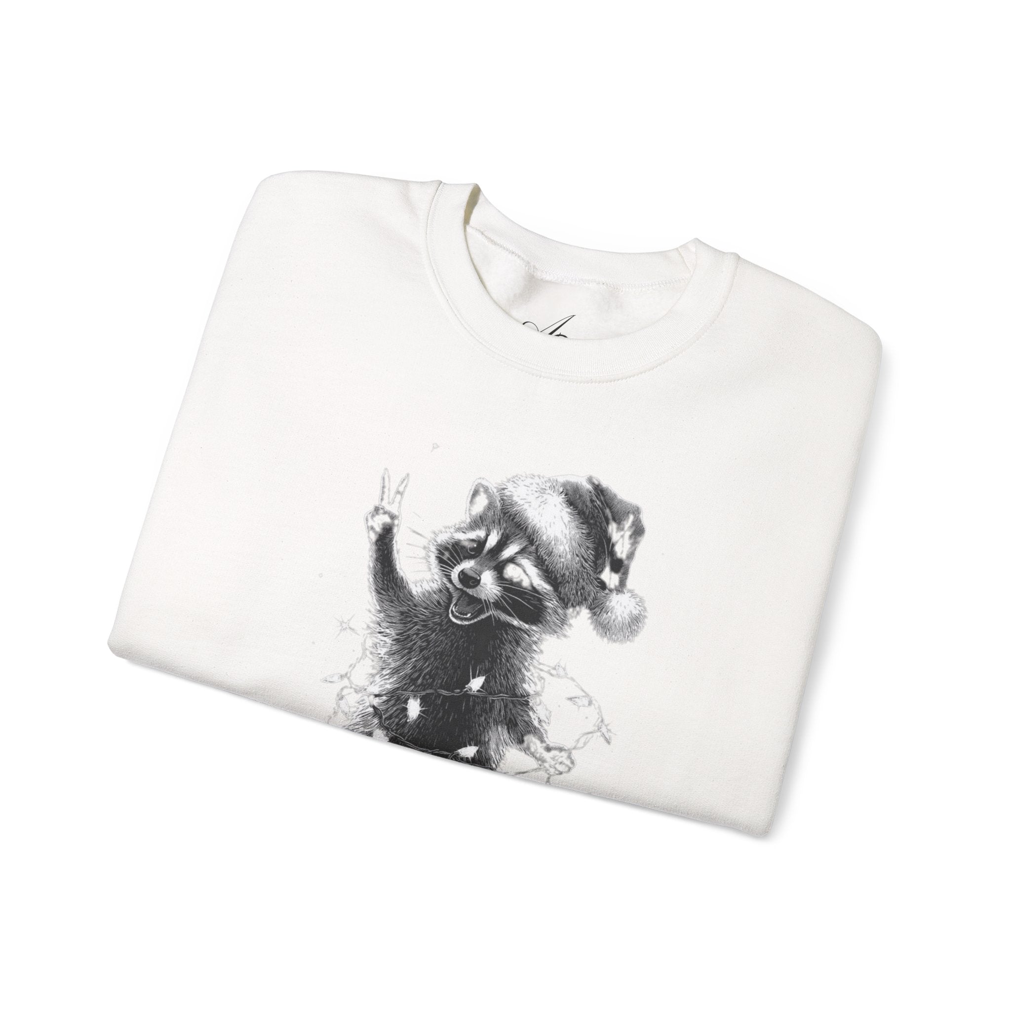 Holiday Raccoon Crewneck Sweatshirt Christmas Tshirts and sweaters,
