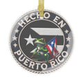 Puerto Rico Proud Glass Ornament  Boricua Island Pride Decor