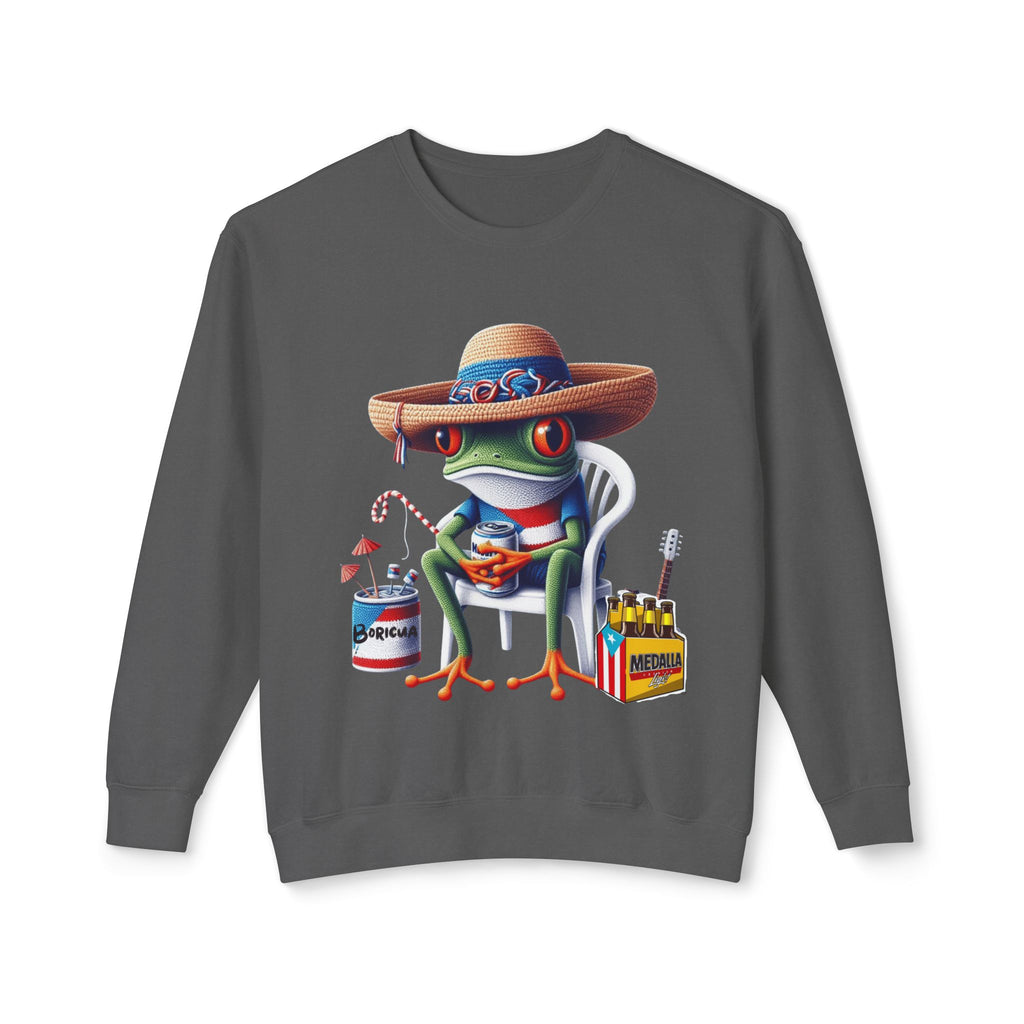 Coqui in Sombrero Crewneck Sweatshirt Puerto Rico’s Navidades