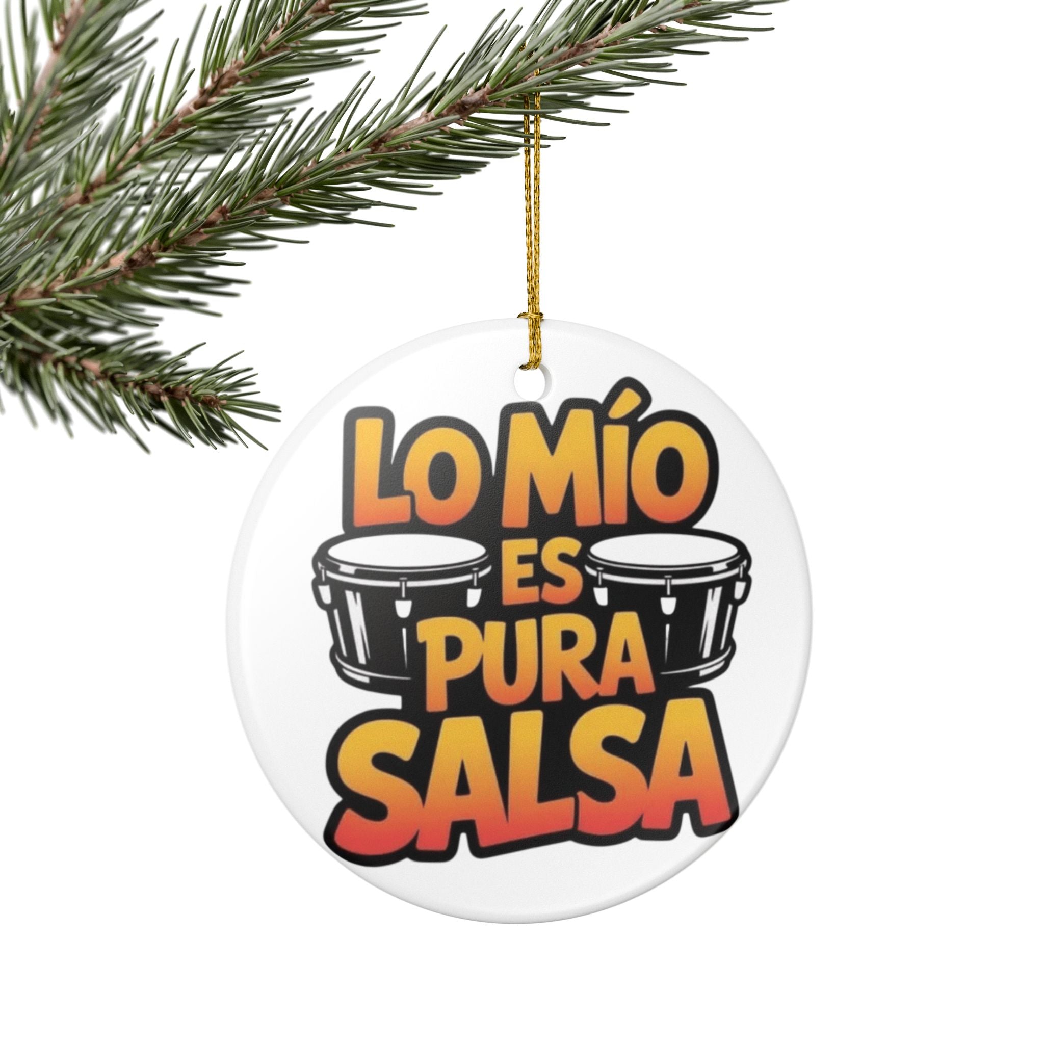 Salsa Music Ceramic Ornament - 'Lo Mío Es Pura Salsa' Decorative Piece  Puerto Rico