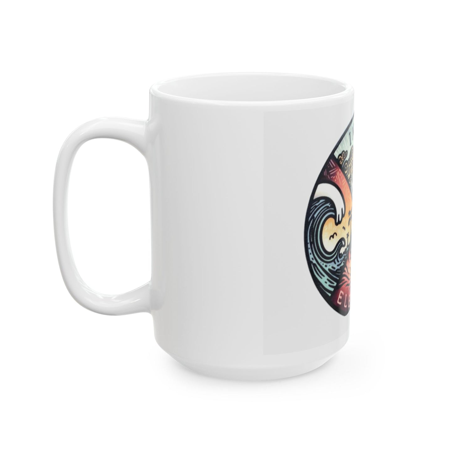 Nature-Inspired Ceramic Mug In My Element, Start your day with meaning. Cozy Coffee Cup, Gift for Nature Lovers, Beach Themed Mug, Eco-Friendly Drinkware