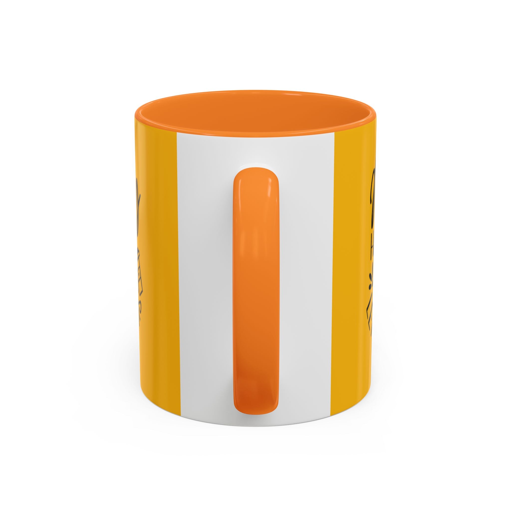 Holiday Coffee Cups with Festive Quotes & Designs Messy Hair Coffee Mug - Fun Yellow Ceramic Cup for Coffee Lovers