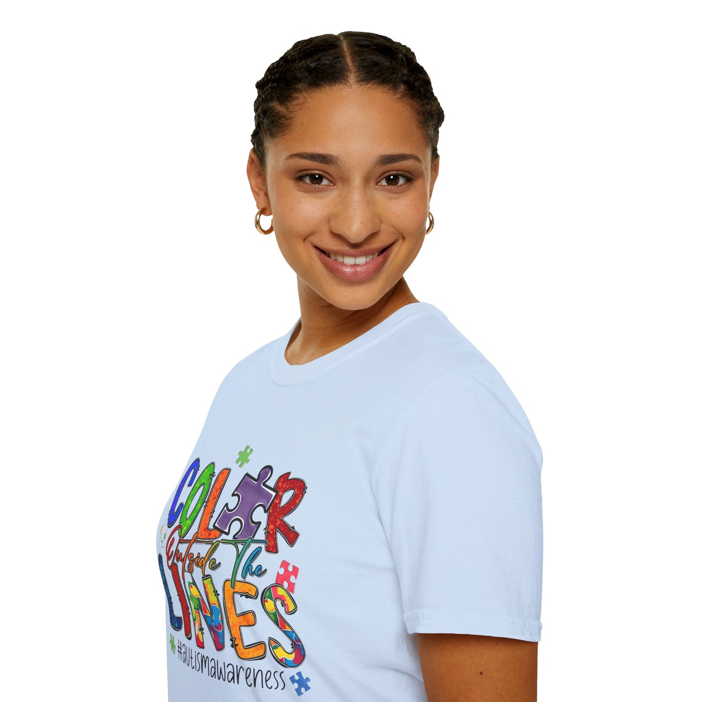 Color Outside the Lines Unisex T-Shirt for Autism Awareness