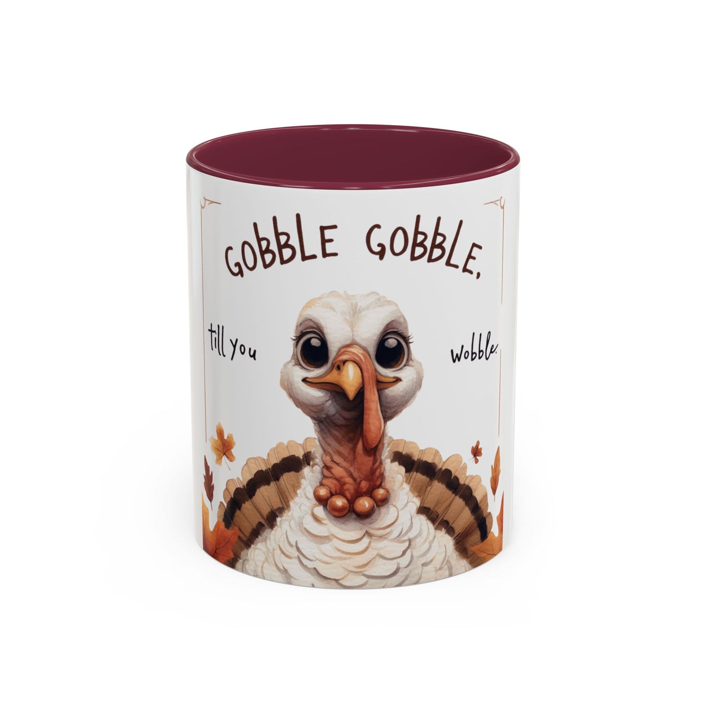 Mix cozy, aesthetic, and autumn-inspired sayings 🍁 Whimsical Thanksgiving Mug - Gobble Gobble Design