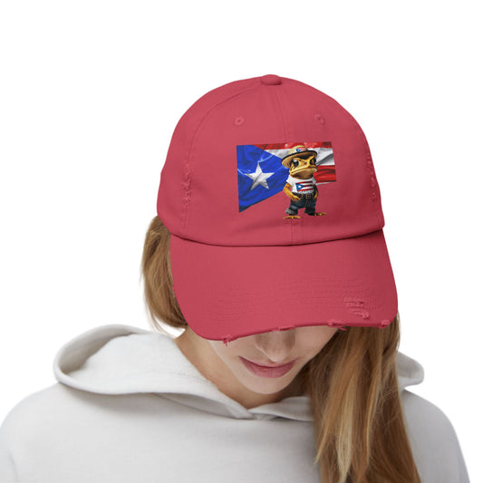 Borinquen Style: Puerto Rican Heritage Hats Unisex Distressed Cap