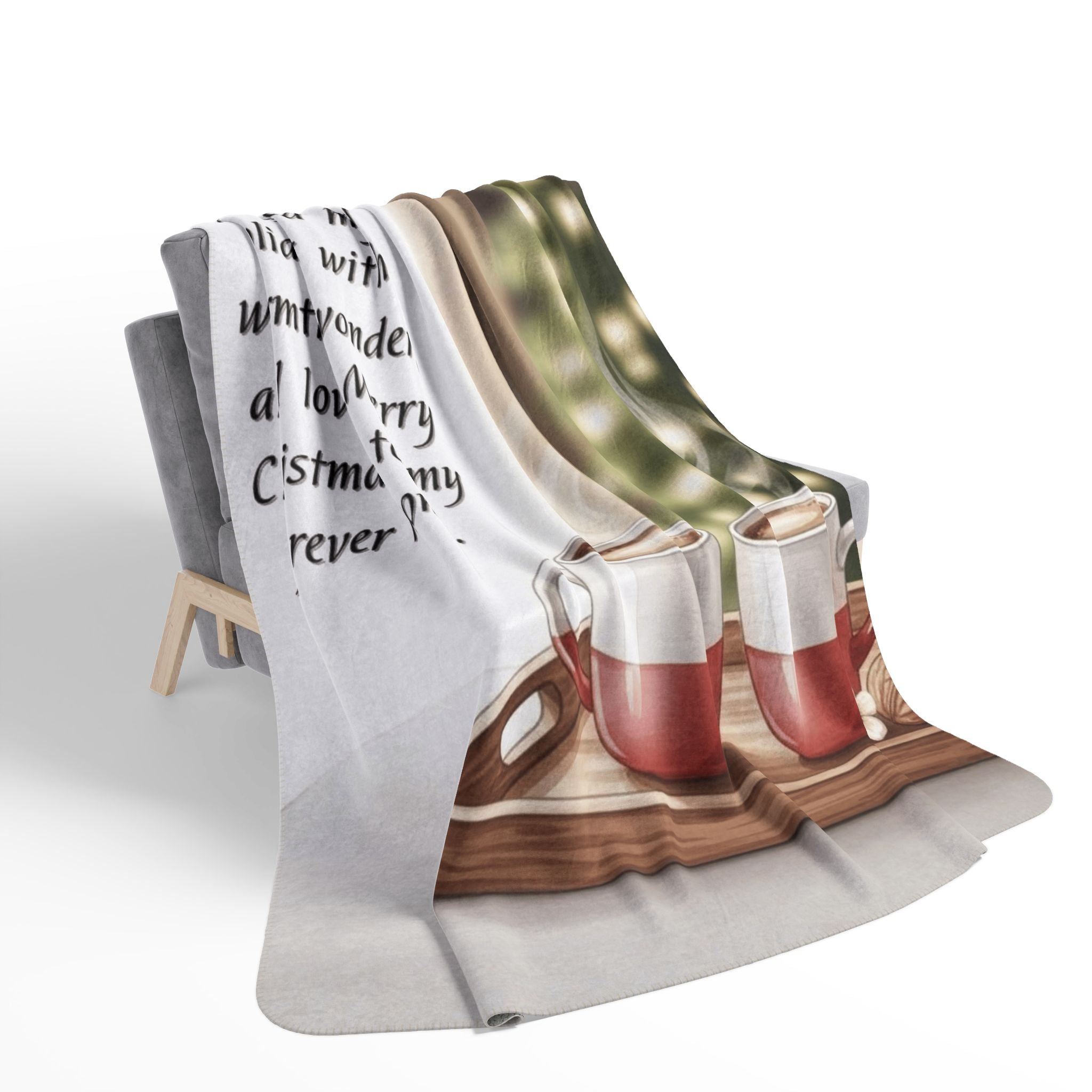 Christmas Sherpa Blanket Mom and Dad, You filled my holidays with warmth, wonder, and love" Cozy Family Holiday Throw Holiday Christmas Blanket,