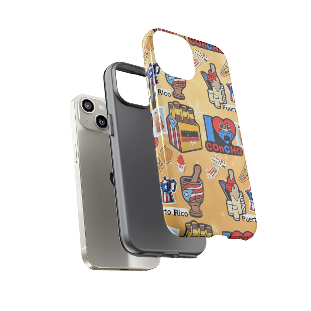 Puerto Rico Sticker Collage Tough Case  ‘I  Concho’ Pattern Phone Case