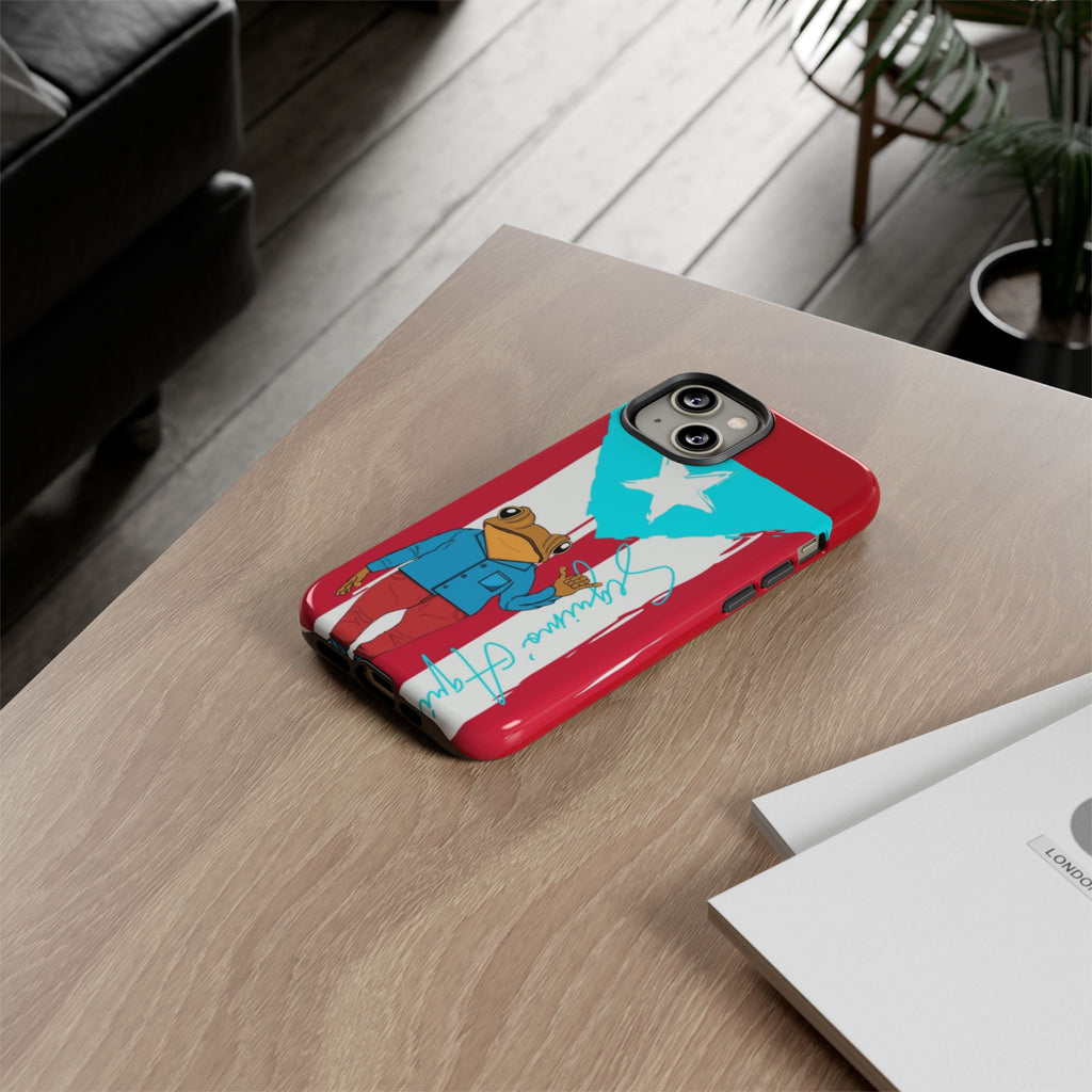 Puerto Rican Flag Frog Design ("Señorita Hops")Phone Case Isla del Encanto Phone Case – Puerto Rican Style
