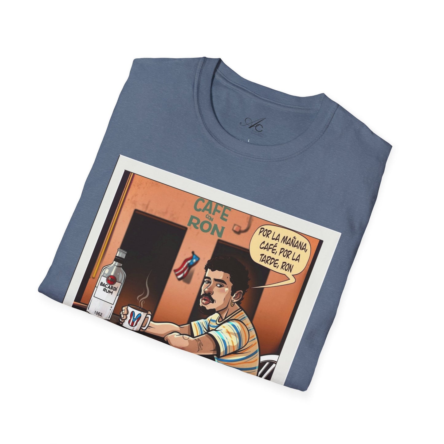 POR LA MANANA CAFE  Coffee Lovers, Casual Wear, Unisex Fashion Proud Puerto Rican Tee  Puerto Rican Heritage Shirt