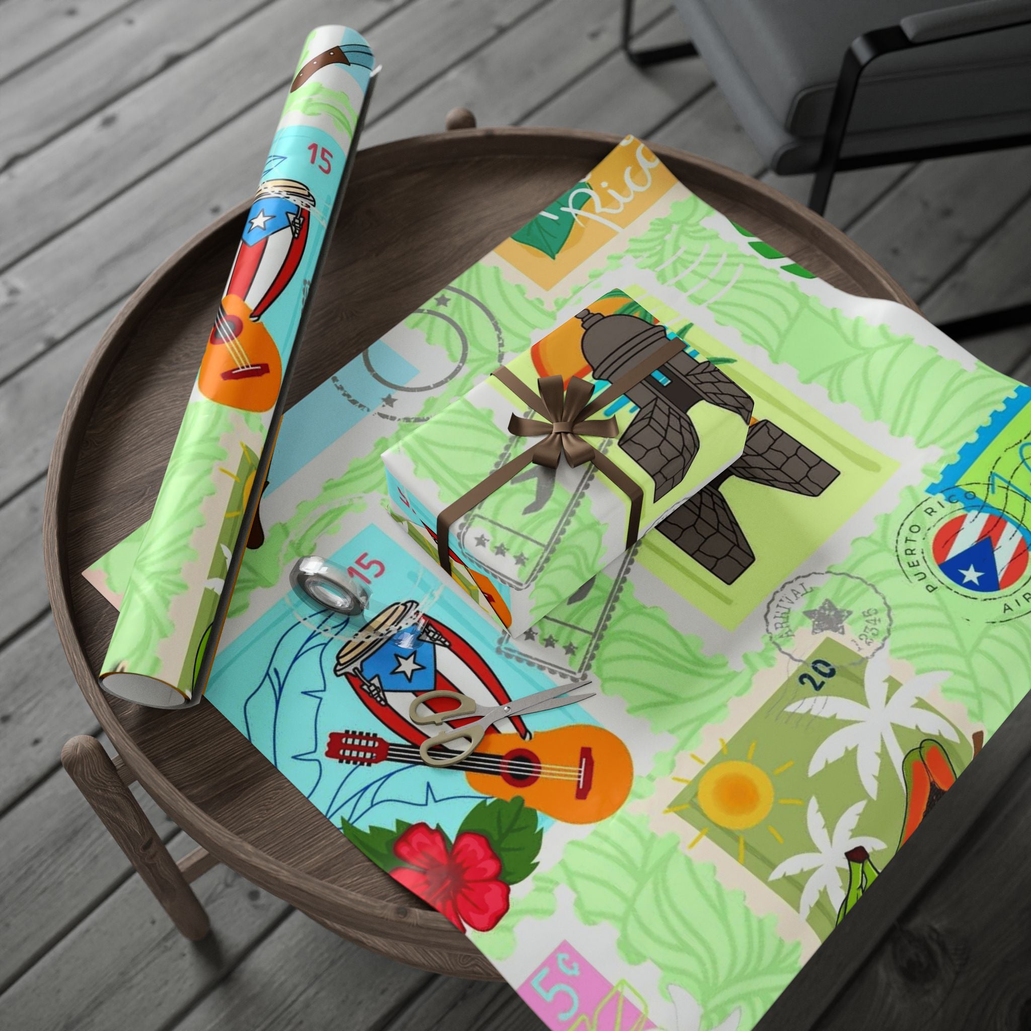 Puerto Rico Wrapping Paper Cultural Gift Wrap | Boricua Heritage Design | Holiday & Celebration Gift Packaging