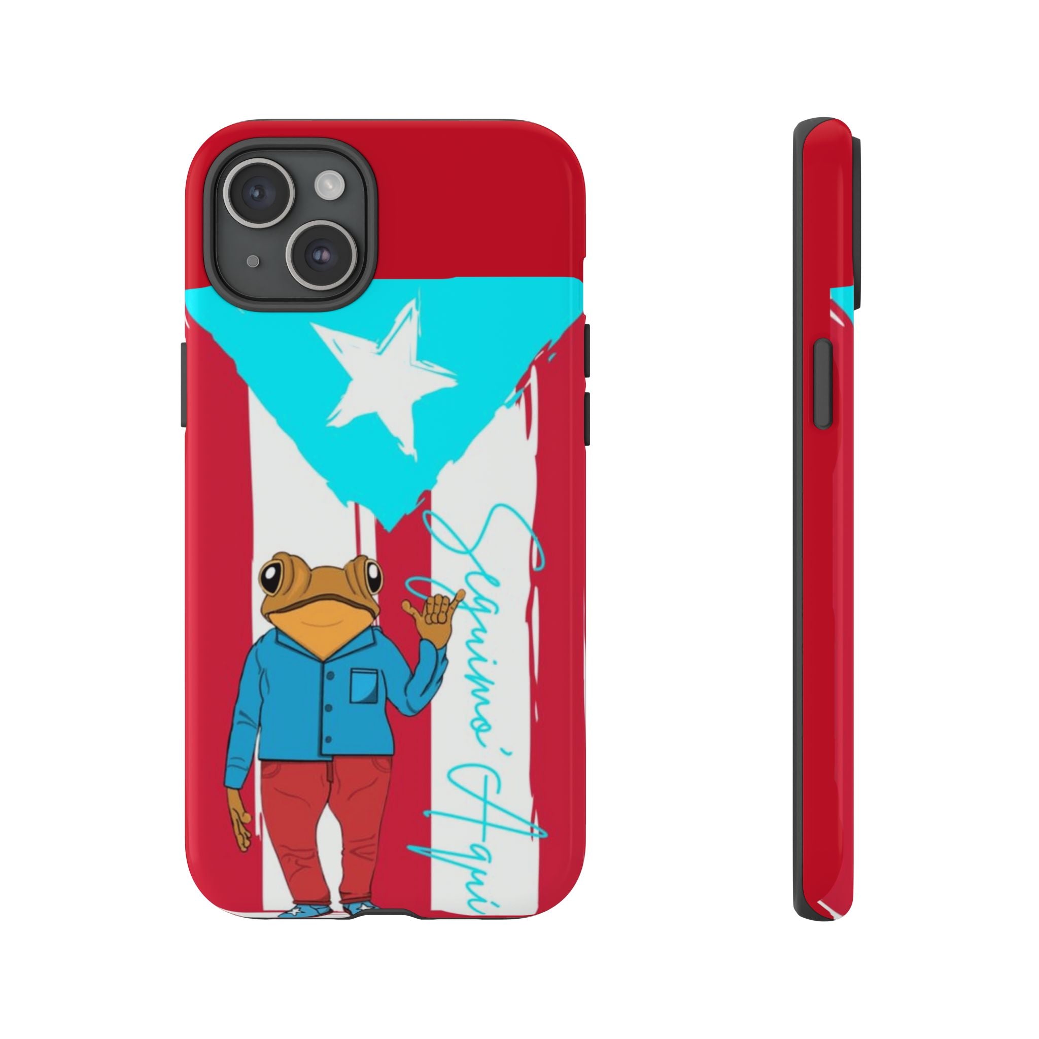 Puerto Rican Flag Frog Design ("Señorita Hops")Phone Case Isla del Encanto Phone Case – Puerto Rican Style