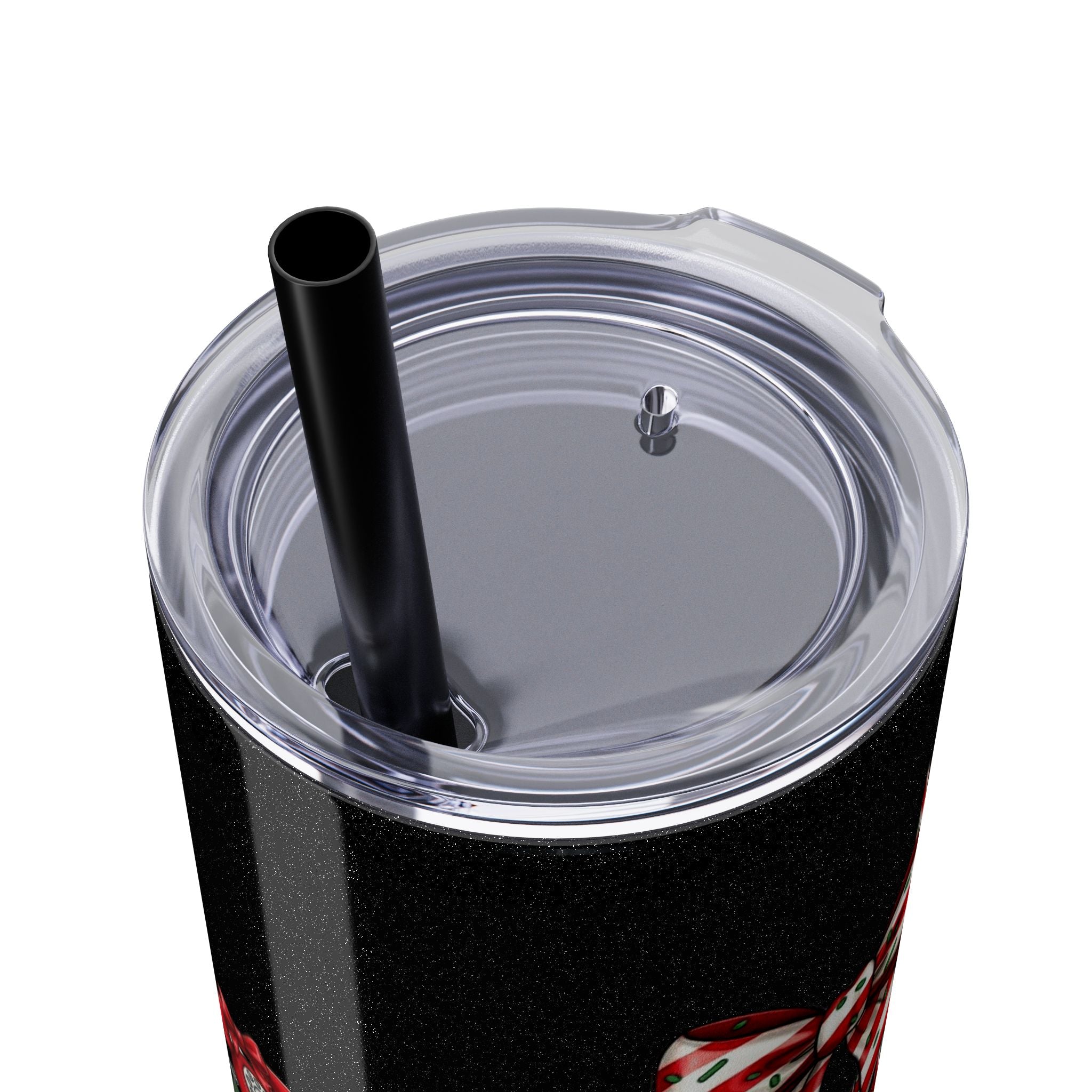 Christmas mug for the office team who keeps everything running smoothly. Candy Cane Christmas Office Secret Santa Design, 20oz with Straw