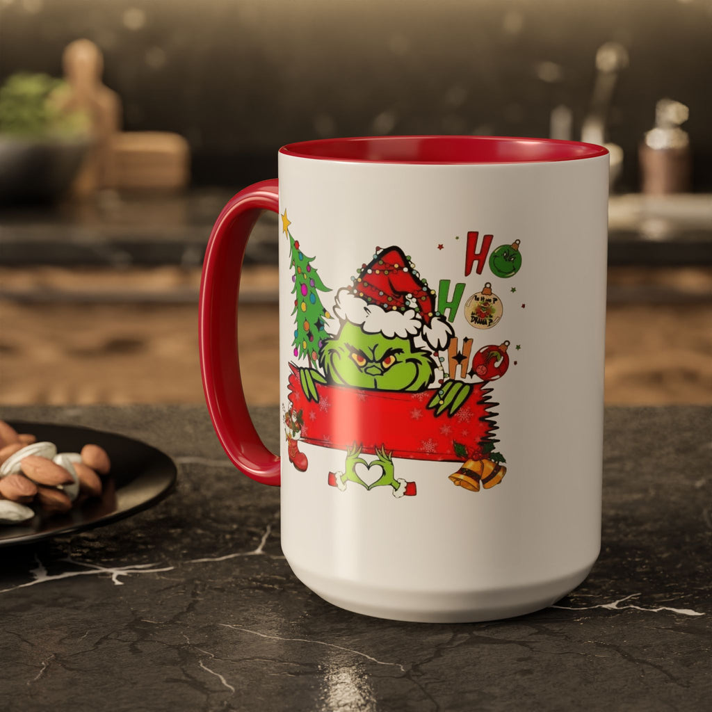 Christmas Grinch Mug (11oz & 15oz)  Funny Holiday Coffee Cup with Grinch Illustration Christmas Mugs Collection!