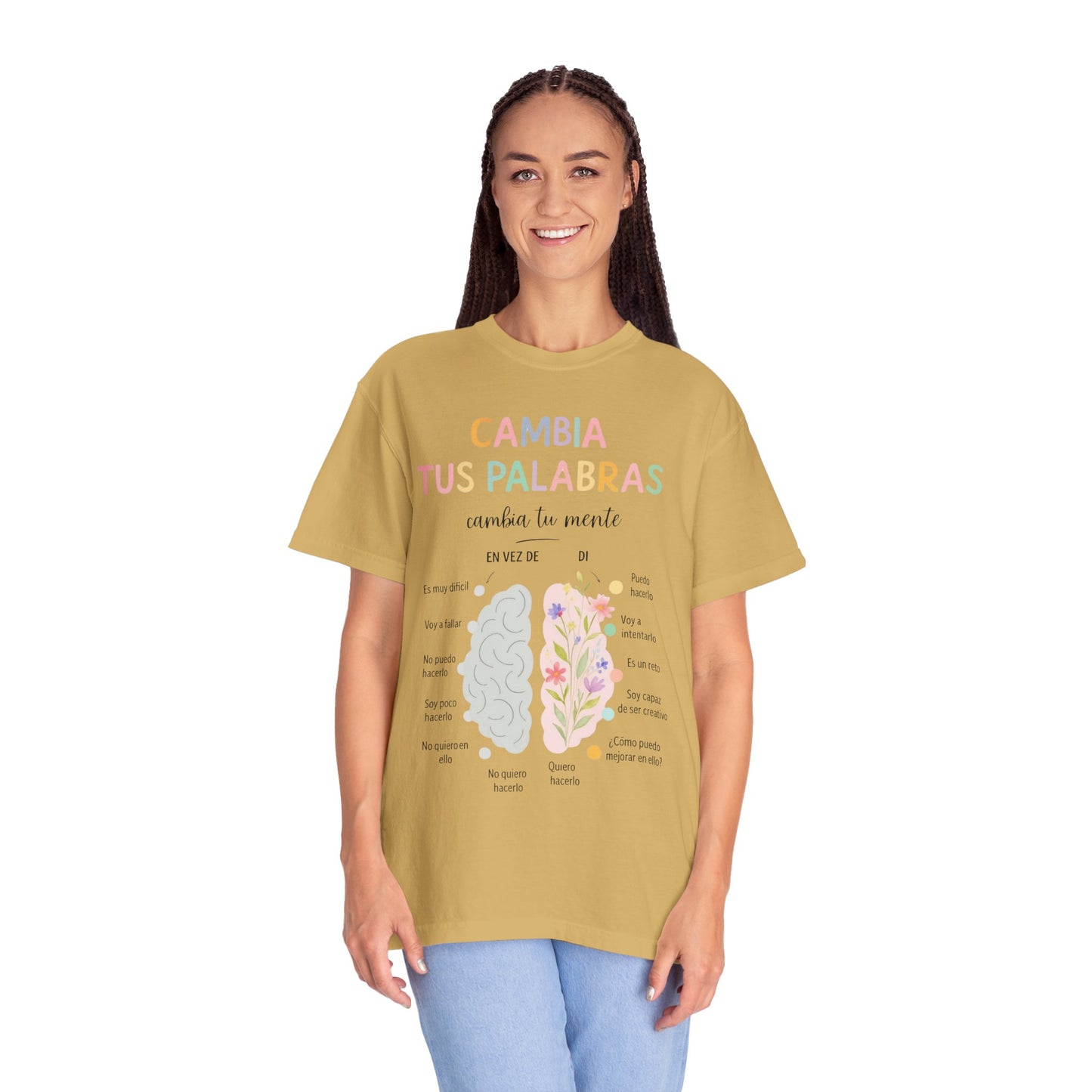 Cambia Tus Palabras Floral Positivity T-Shirt