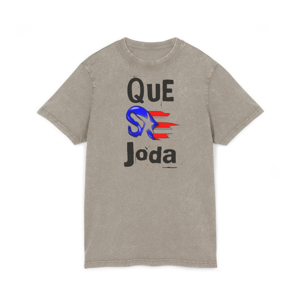 Que S Joda Acid-Wash Graphic Tee