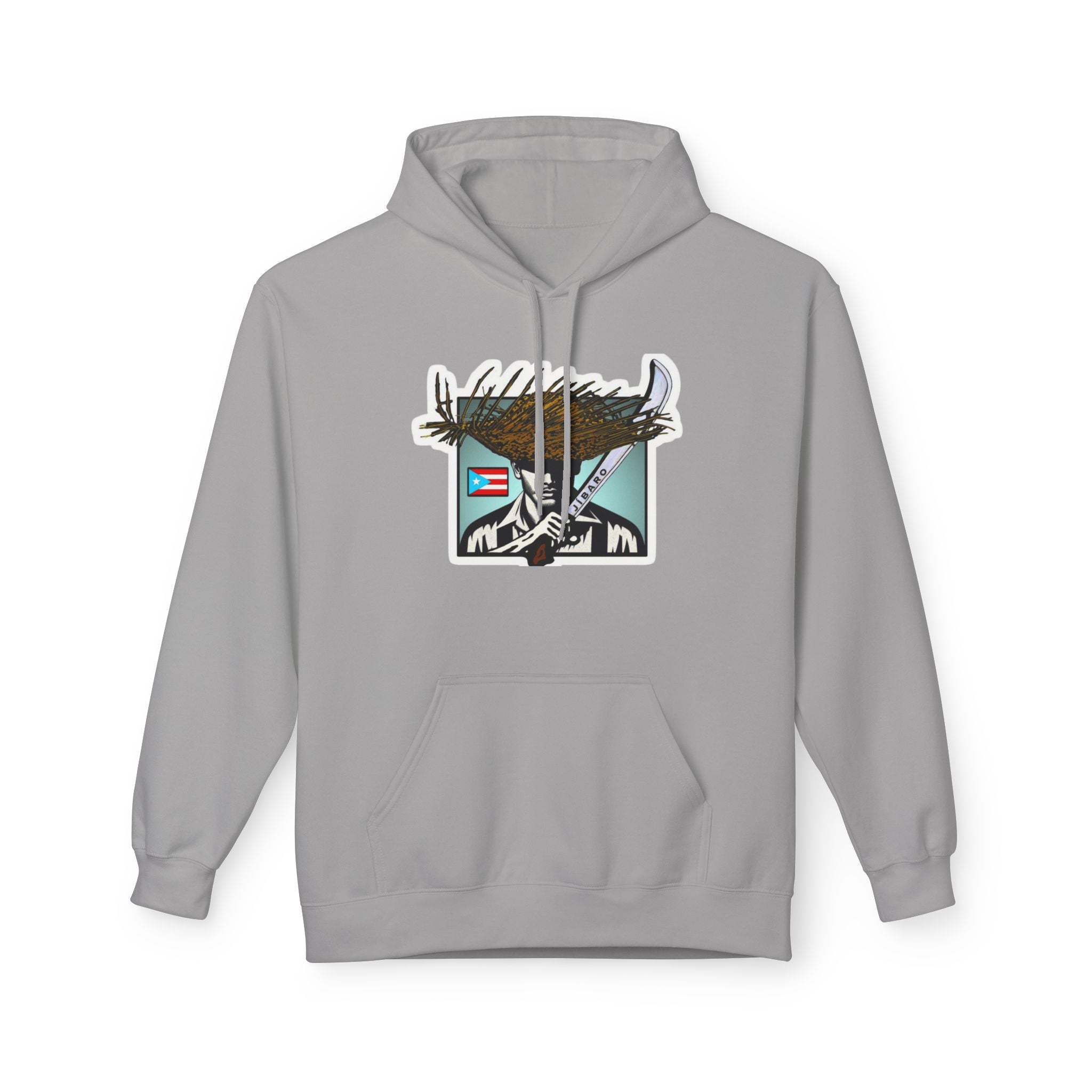 Gíbaro Hoodie  Puerto Rican Pride Pullover with Flag Machete Design