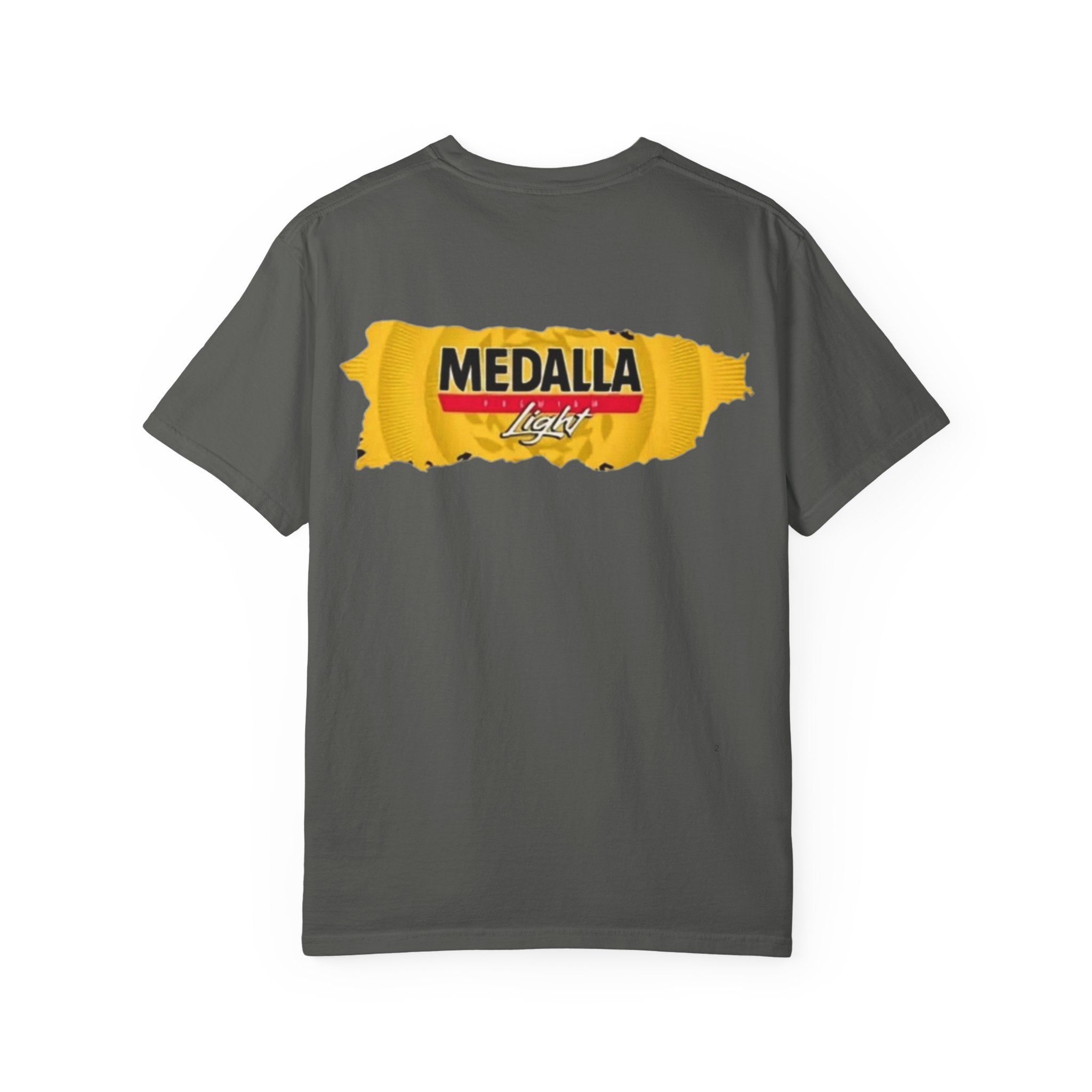 Medalla Light Puerto Rican Beer T-Shirt Coqui Frog Mascot Six-Pack Graphic Tee Puerto Rico’s Navidades