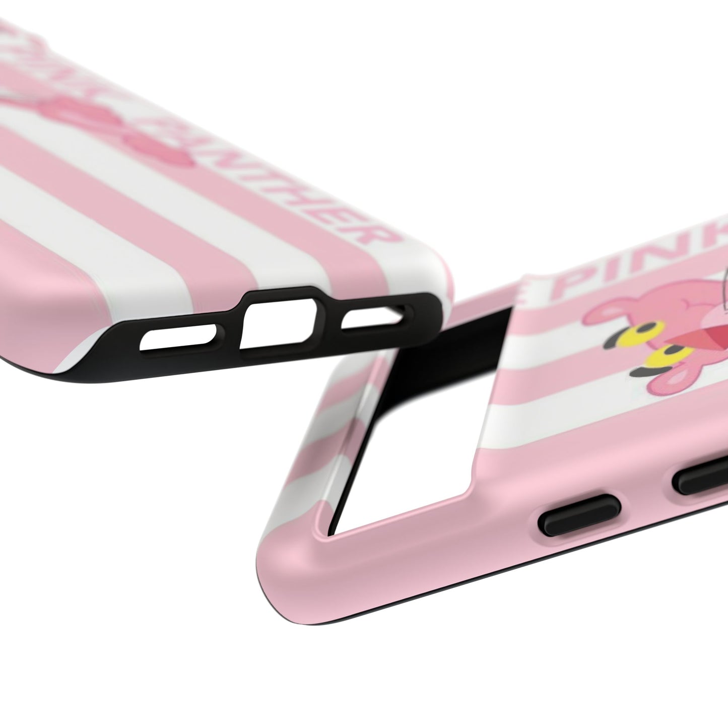 Pink Panther Tough Case Retro Striped Phone Case with "The Pink Panther" Design
