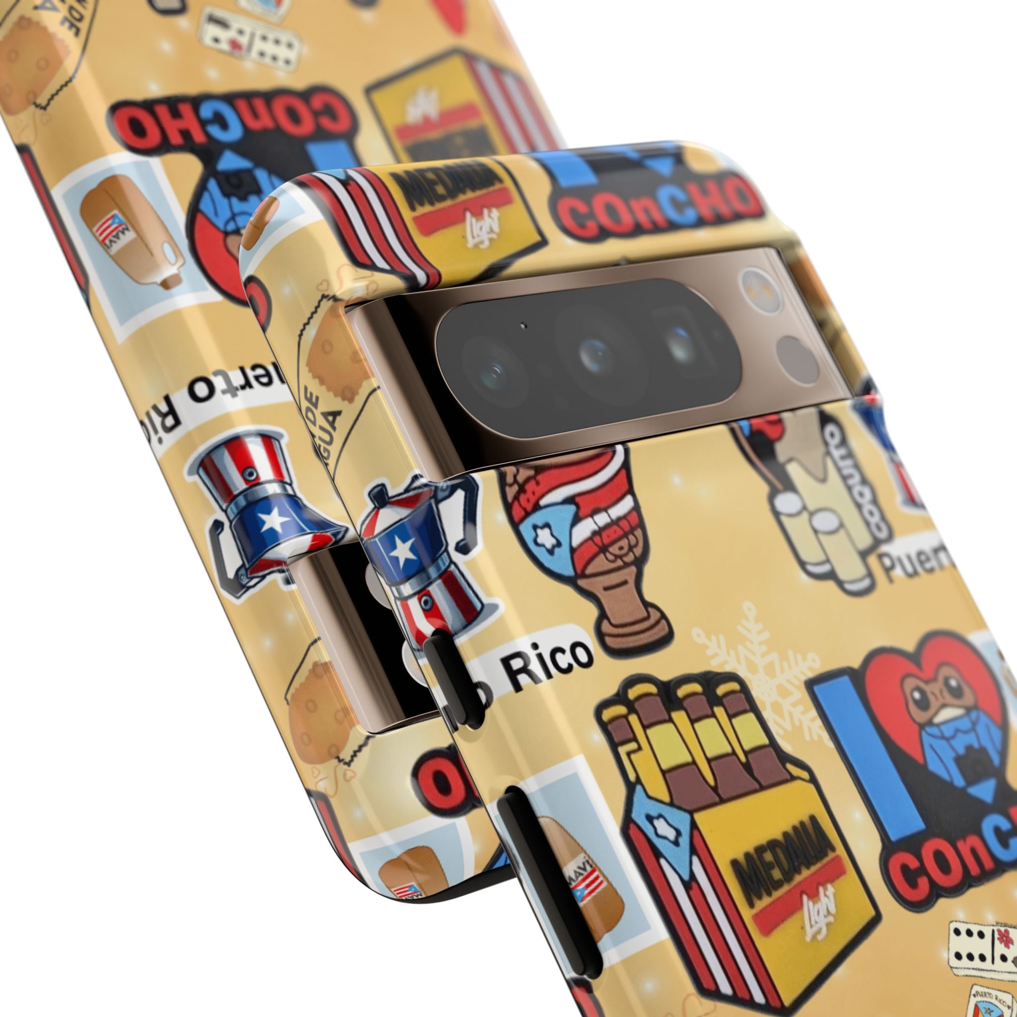 Puerto Rico Sticker Collage Tough Case  ‘I  Concho’ Pattern Phone Case