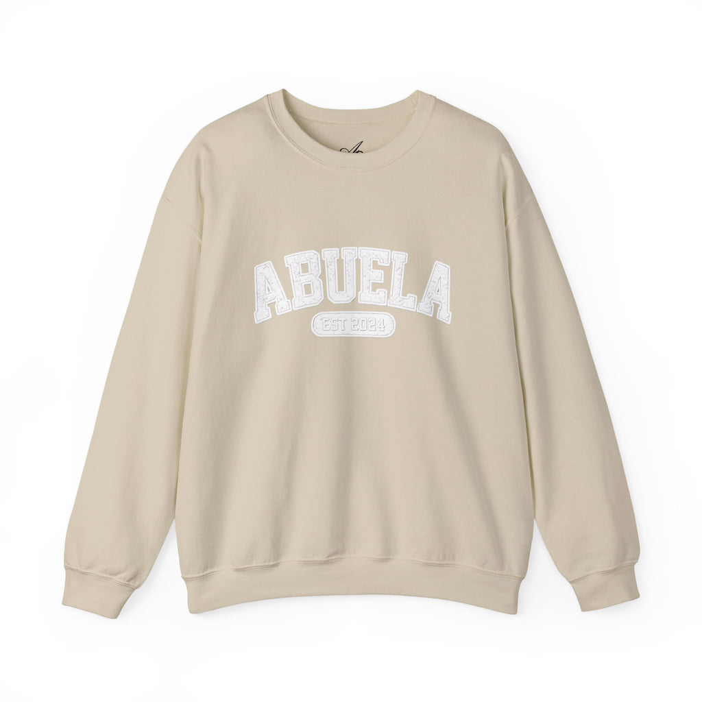 Abuela Varsity Crewneck Sweatshirt Cozy Grandma Gift Minimal Everyday Family Love Apparel