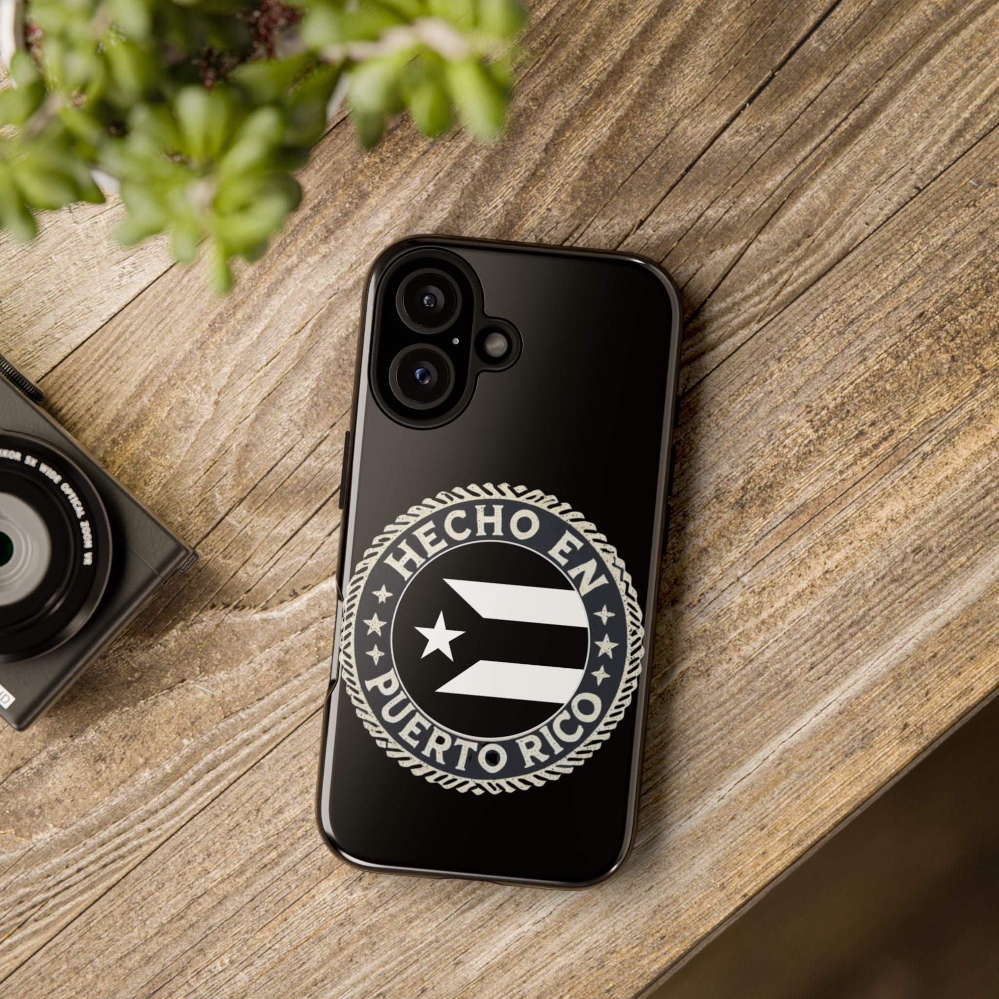 Hecho en Puerto Rico Phone Case  Puerto Rican Flag Emblem Tough Protective Cover