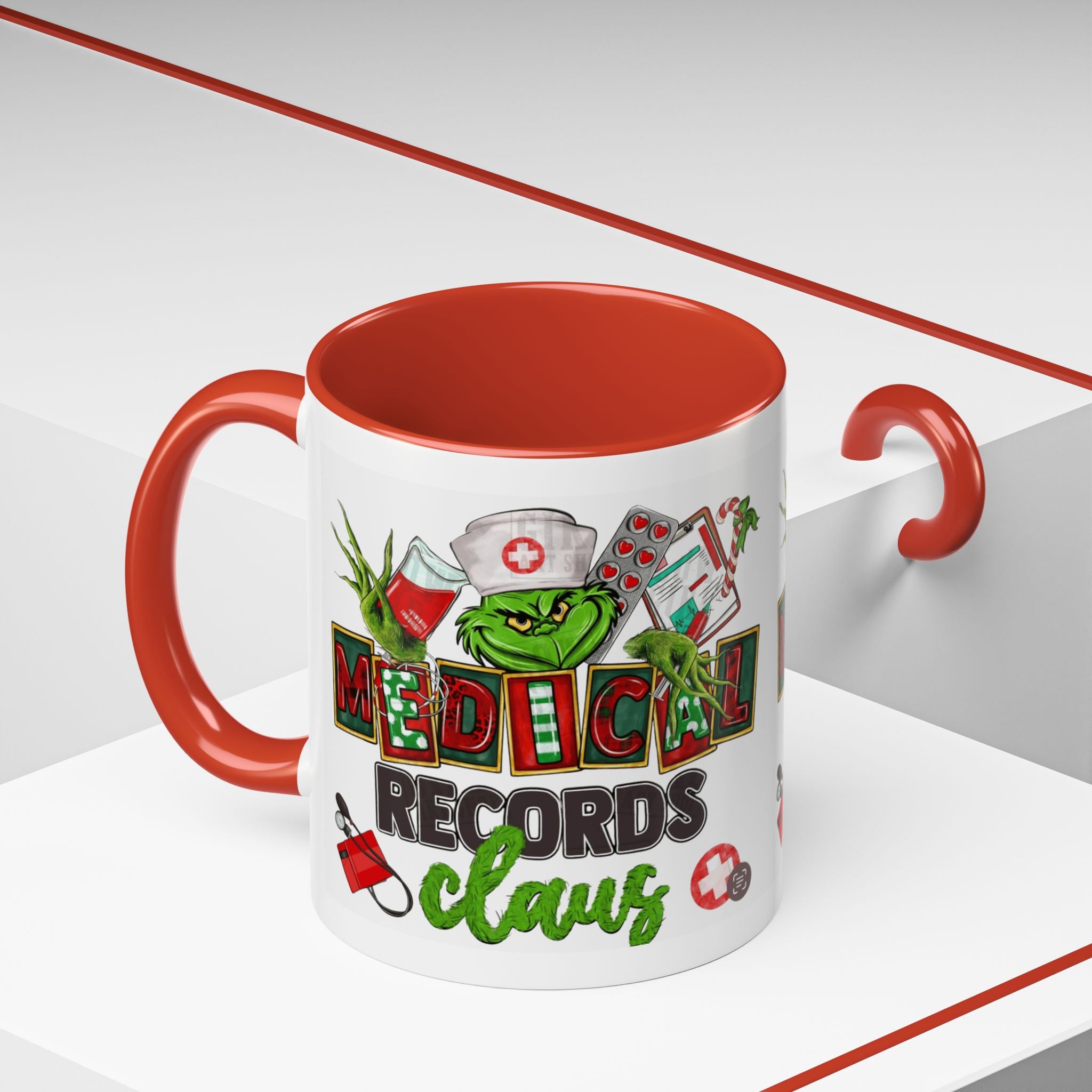 Medical Records Claus Coffee Mug — Funny Holiday Nurse & Medical Staff Gift (11/15oz) Medical Christmas Mug,