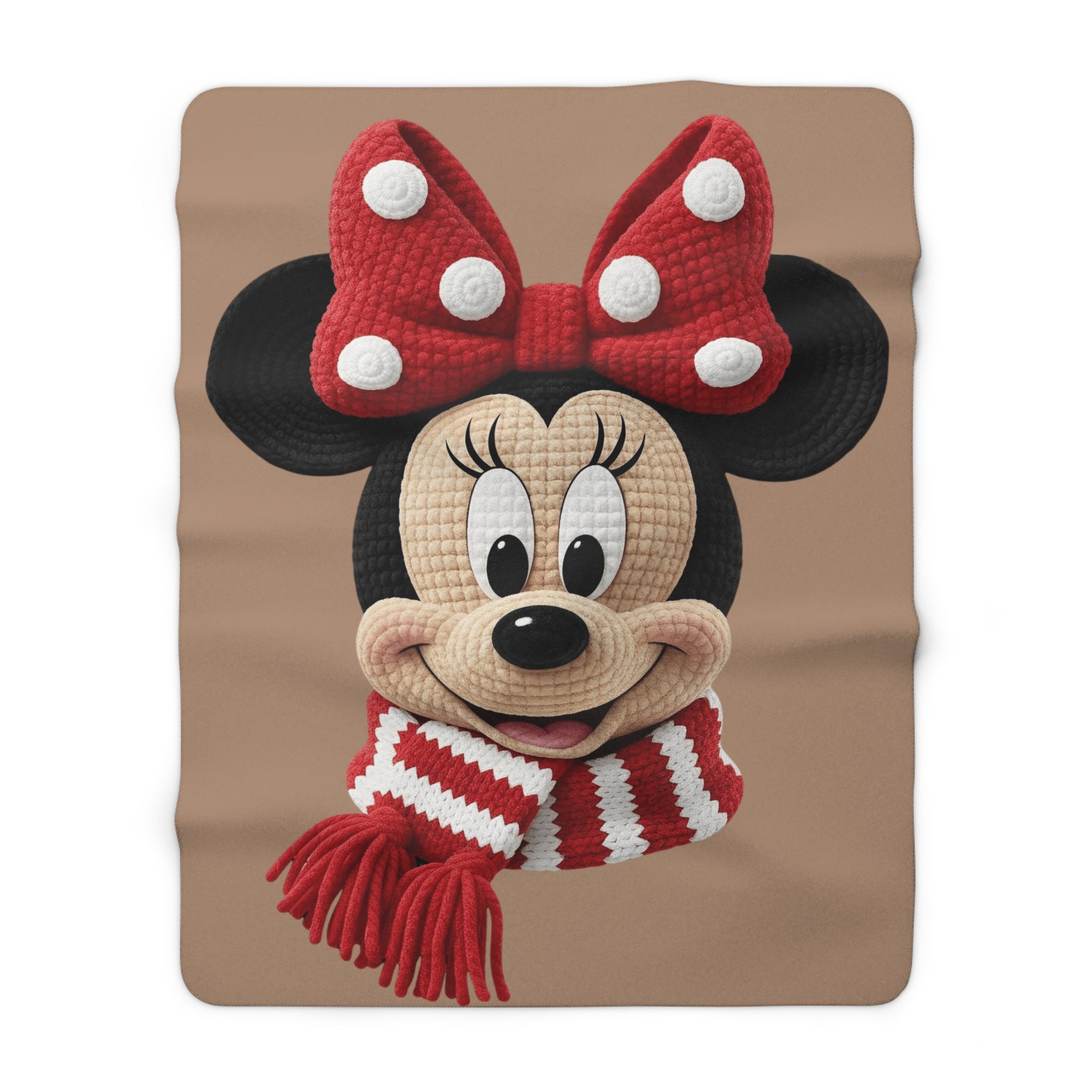 Magical Christmas Cartoon Blanket Minnie Mouse Holiday Sherpa Blanket  Cozy Knit Scarf Design
