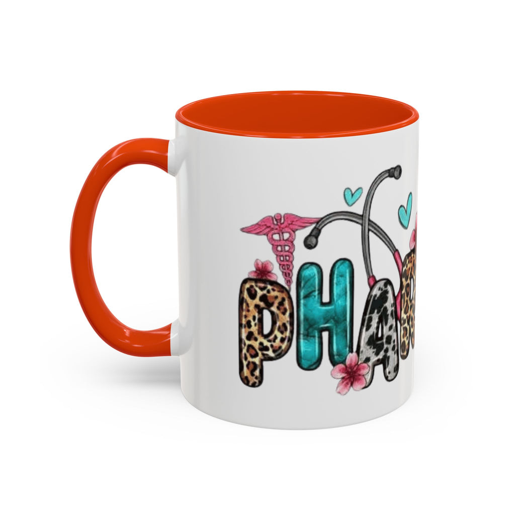 Pharmacy Nurse Coffee Mug — Cute Leopard & Teal Medical Design (11oz/15oz)Christmas mug for all healthcare heroes