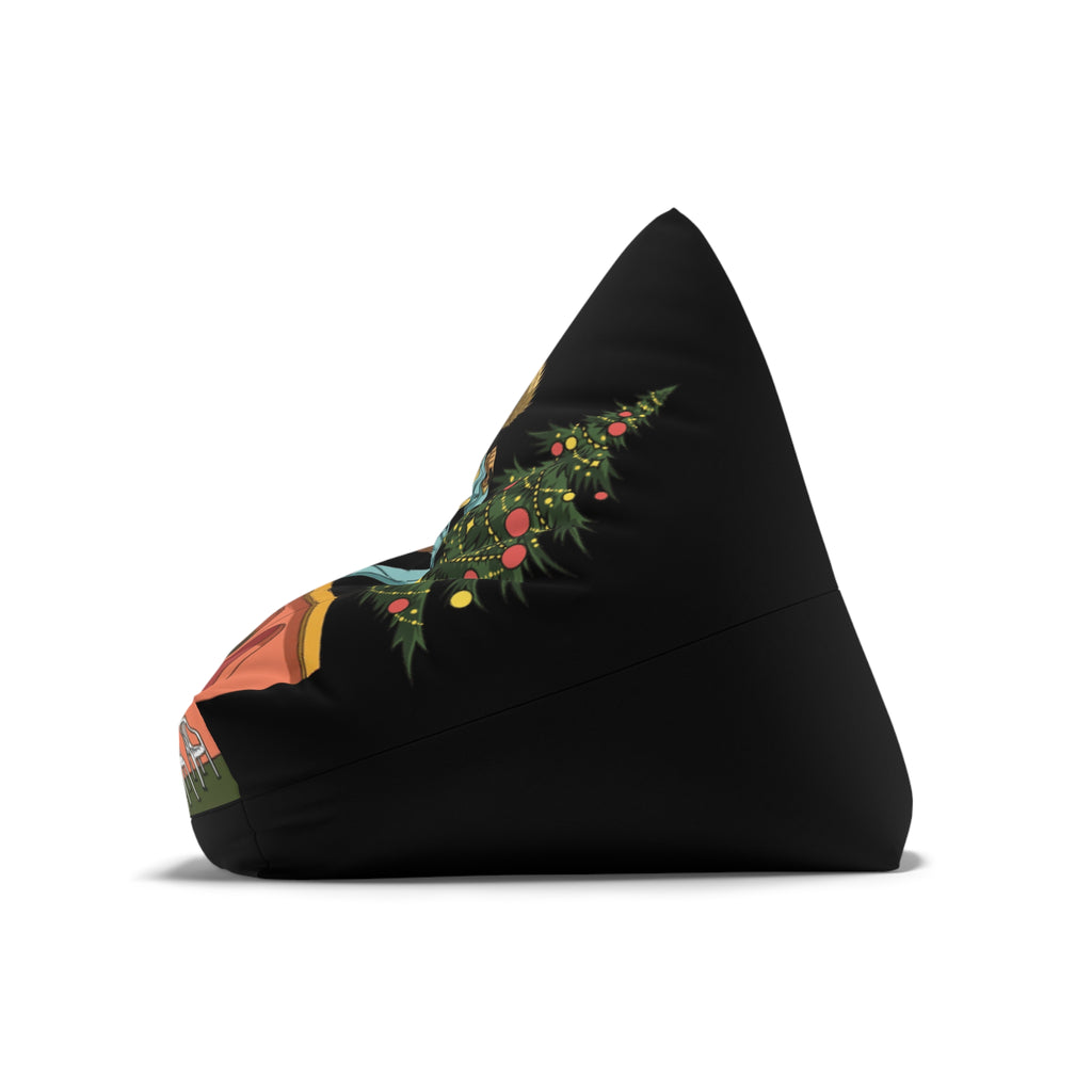 Puerto Rico Navidades Benito Bean Bag Chair Cover  Retro Camper Vibes Graphic (Man in Straw Hat, Palm Trees & Trailer)