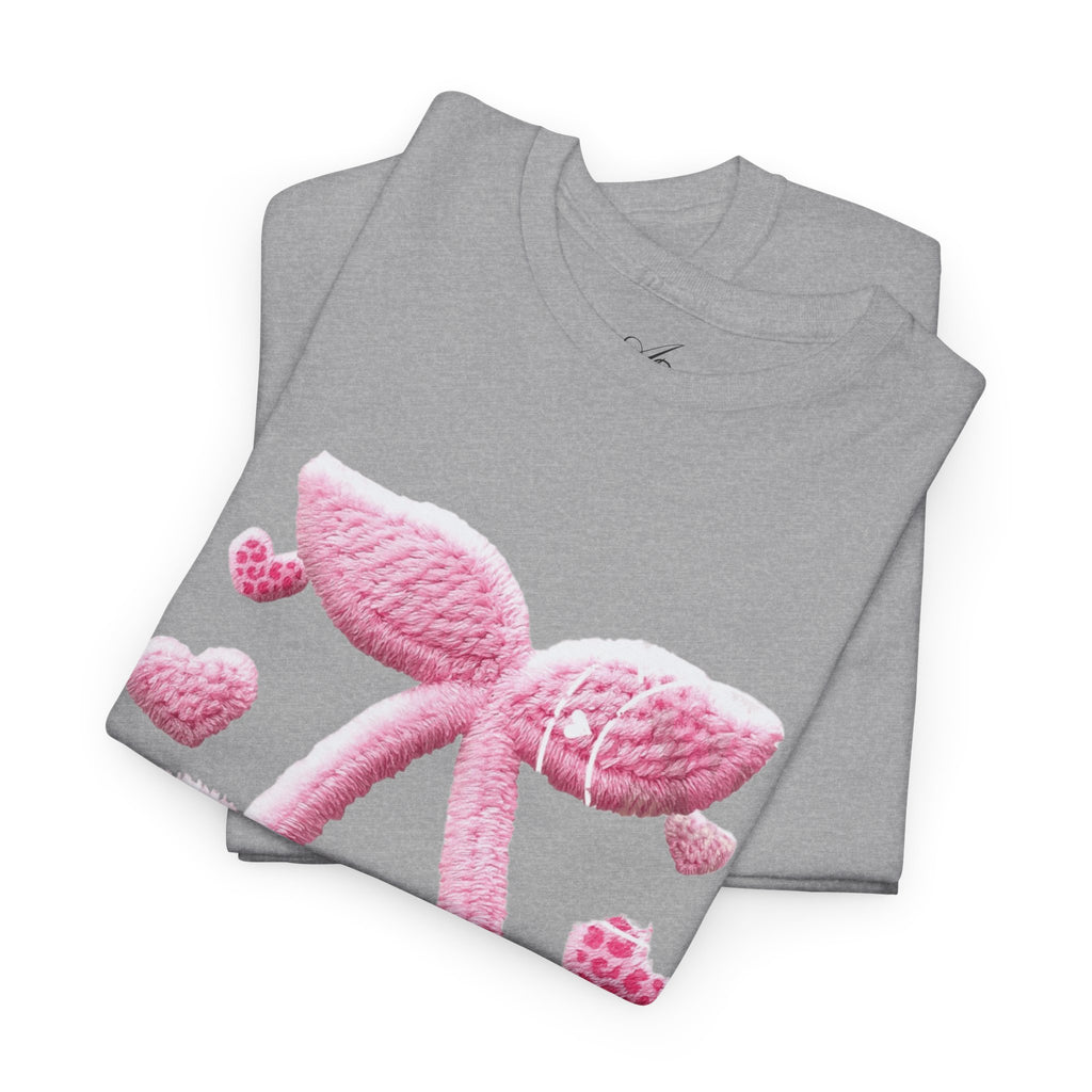 Pink Heart Cherries Tee  LOVE Graphic Valentine T-Shirt