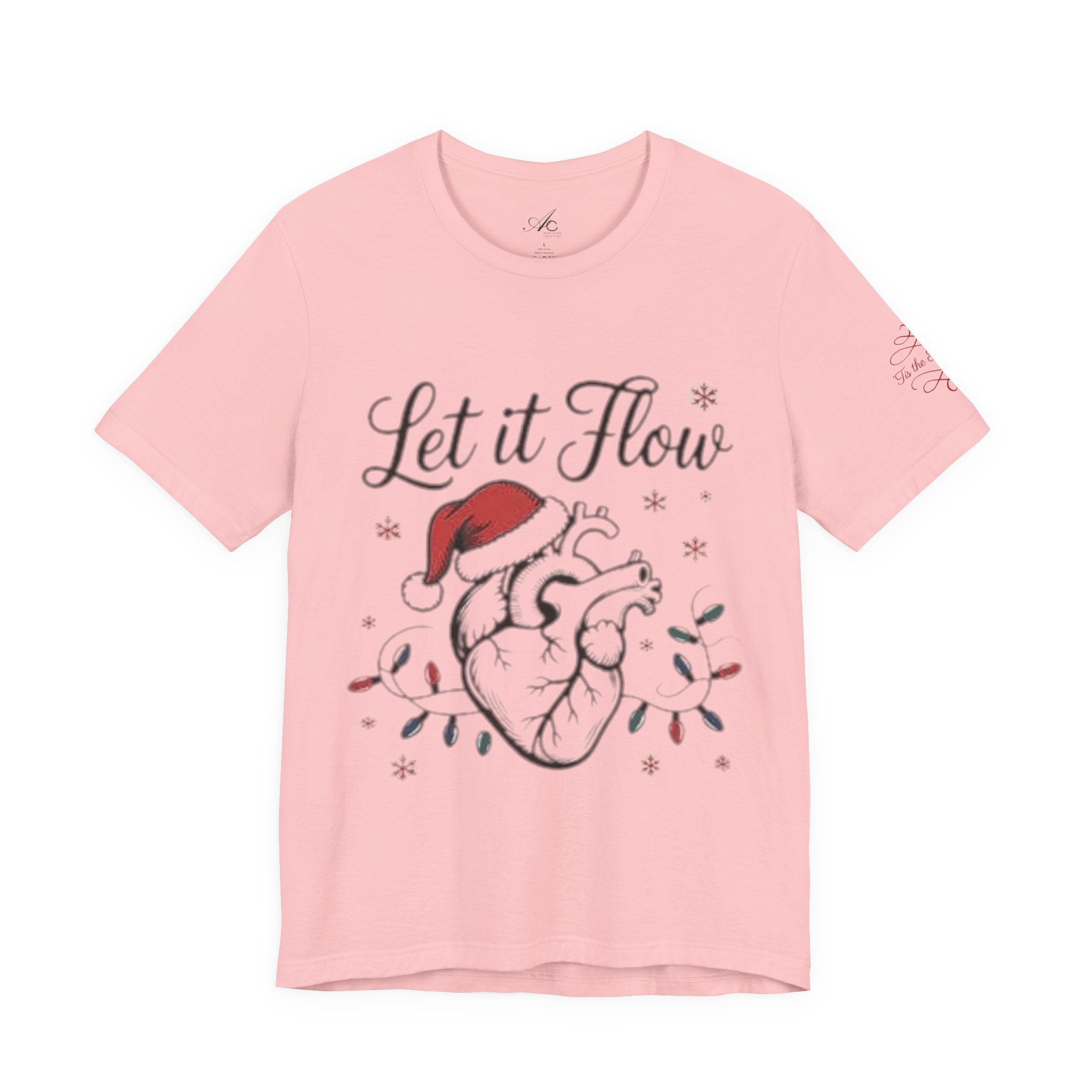 Let It Flow Heart Tee  Christmas Anatomical Heart Shirt