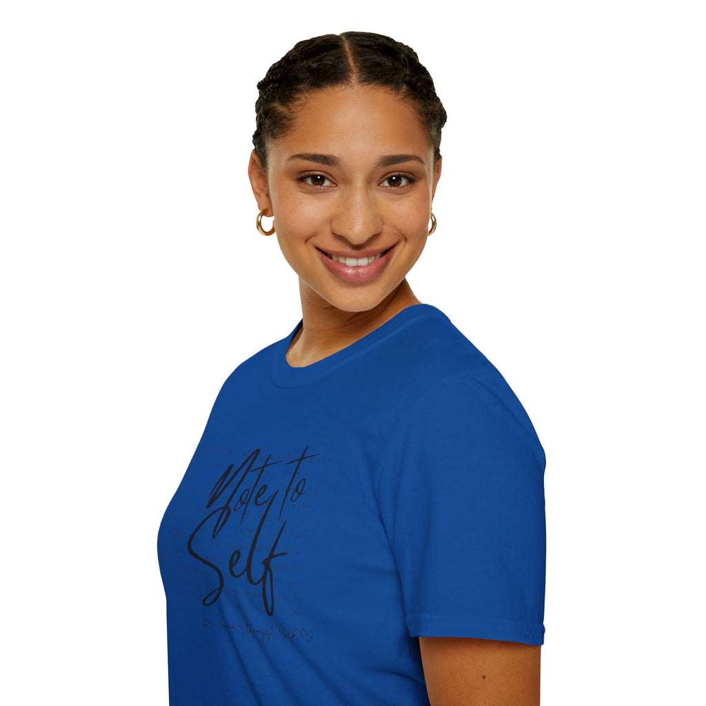 Note to Self T‑Shirt  Minimal Script Inspirational Tee