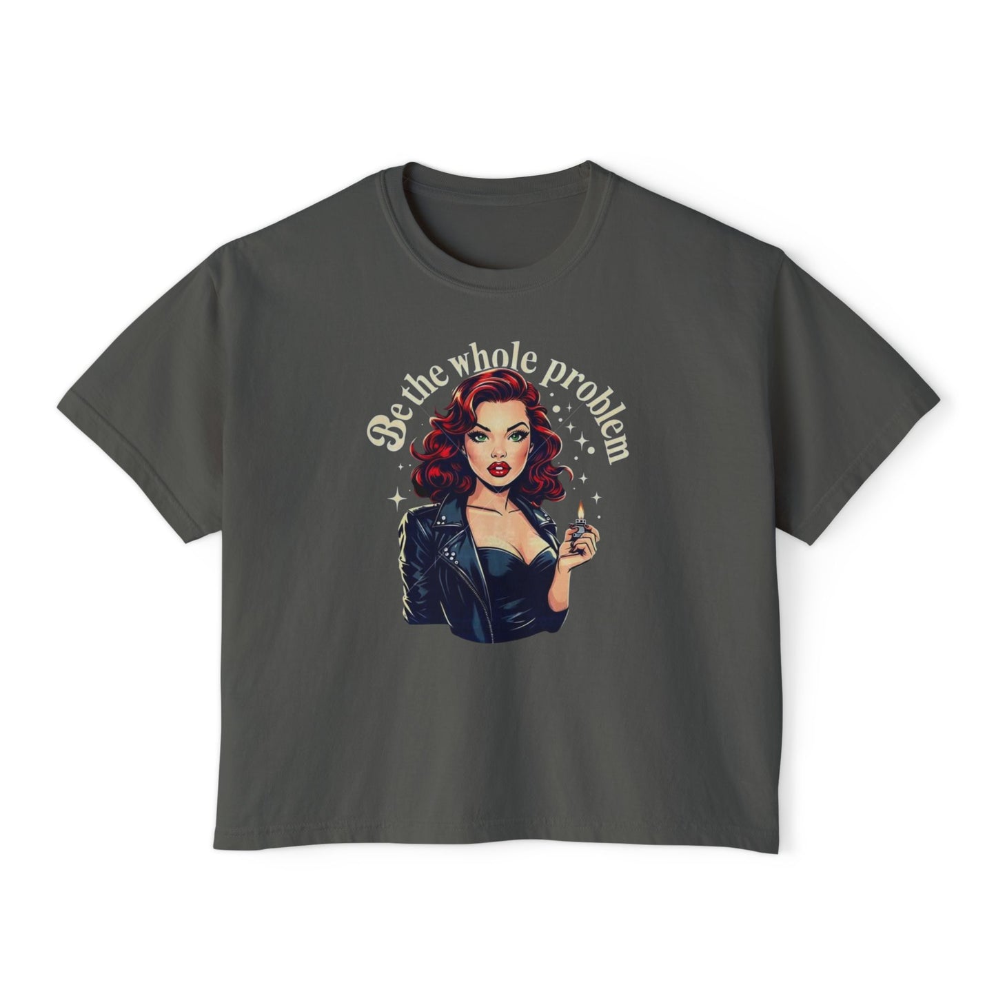 Edgy Vintage Women's Boxy Tee - Retro Graphic Tee, Casual Chic Top, Perfect Gift for Her, Streetwear Style, Iconic Vintage Fashion