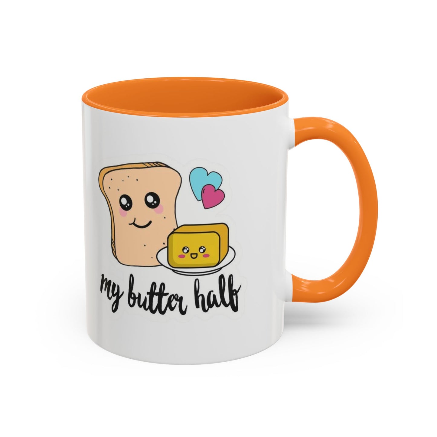 Motivational & Funny Quote Mugs Uplifting Coffee Cup Gifts Cute Foodie Relationship Mug My Butter Half Design, Colorful 11oz & 15oz